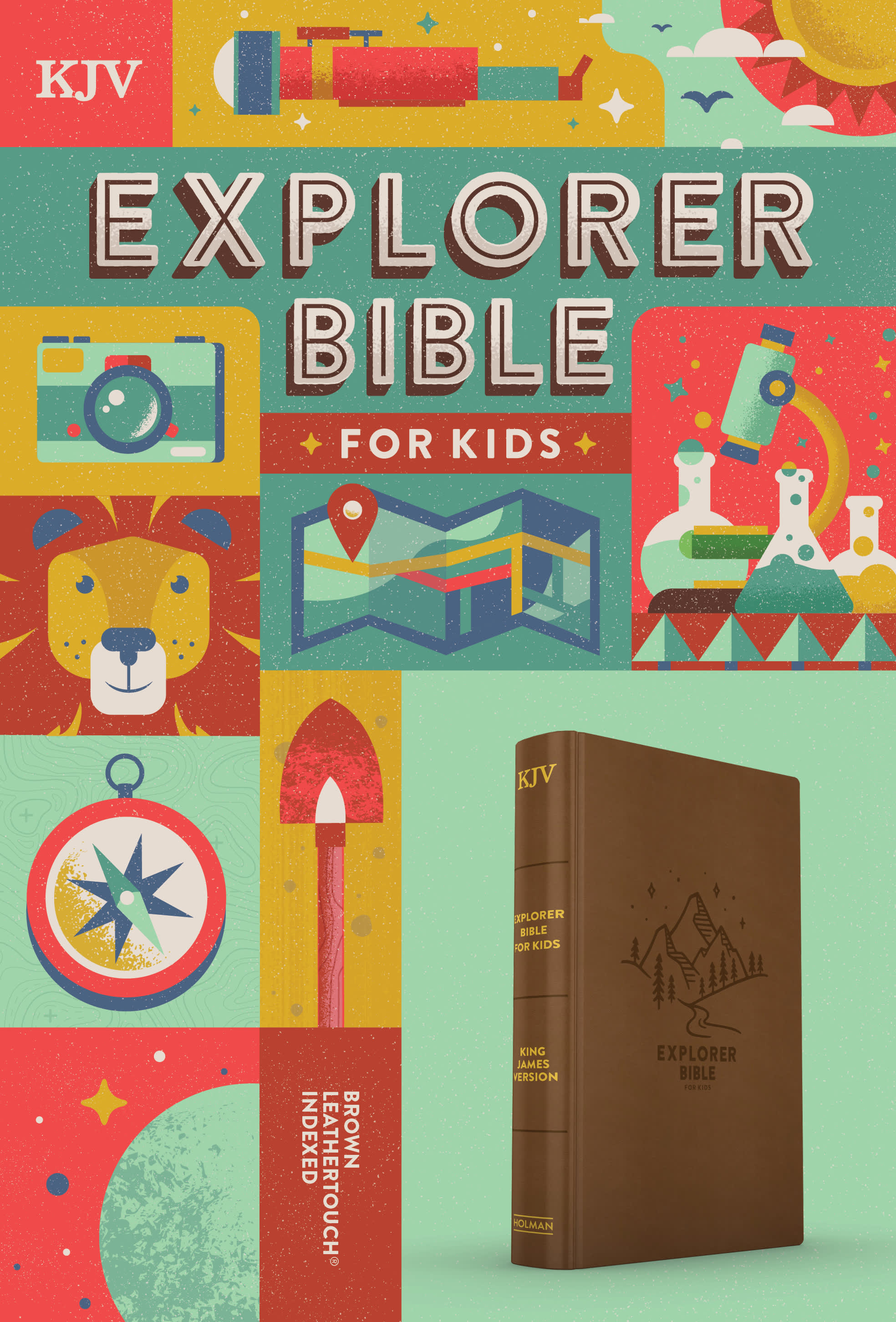 slide 2 of 13 for KJV Explorer Bible for Kids, Brown LeatherTouch, Indexed