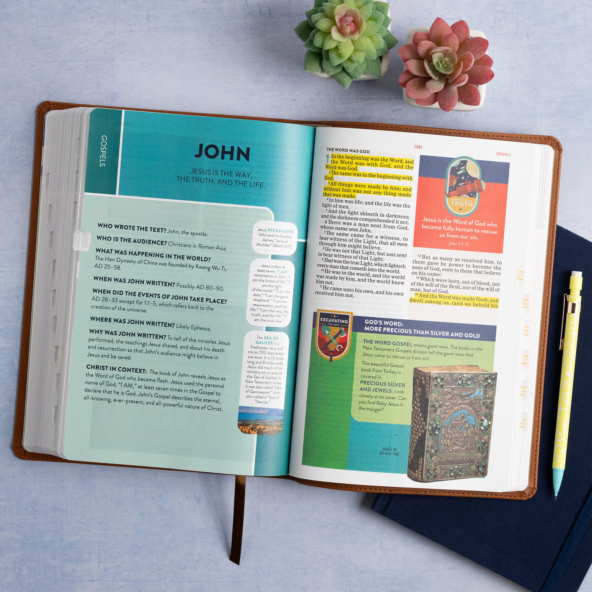 slide 7 of 13 for KJV Explorer Bible for Kids, Brown LeatherTouch, Indexed