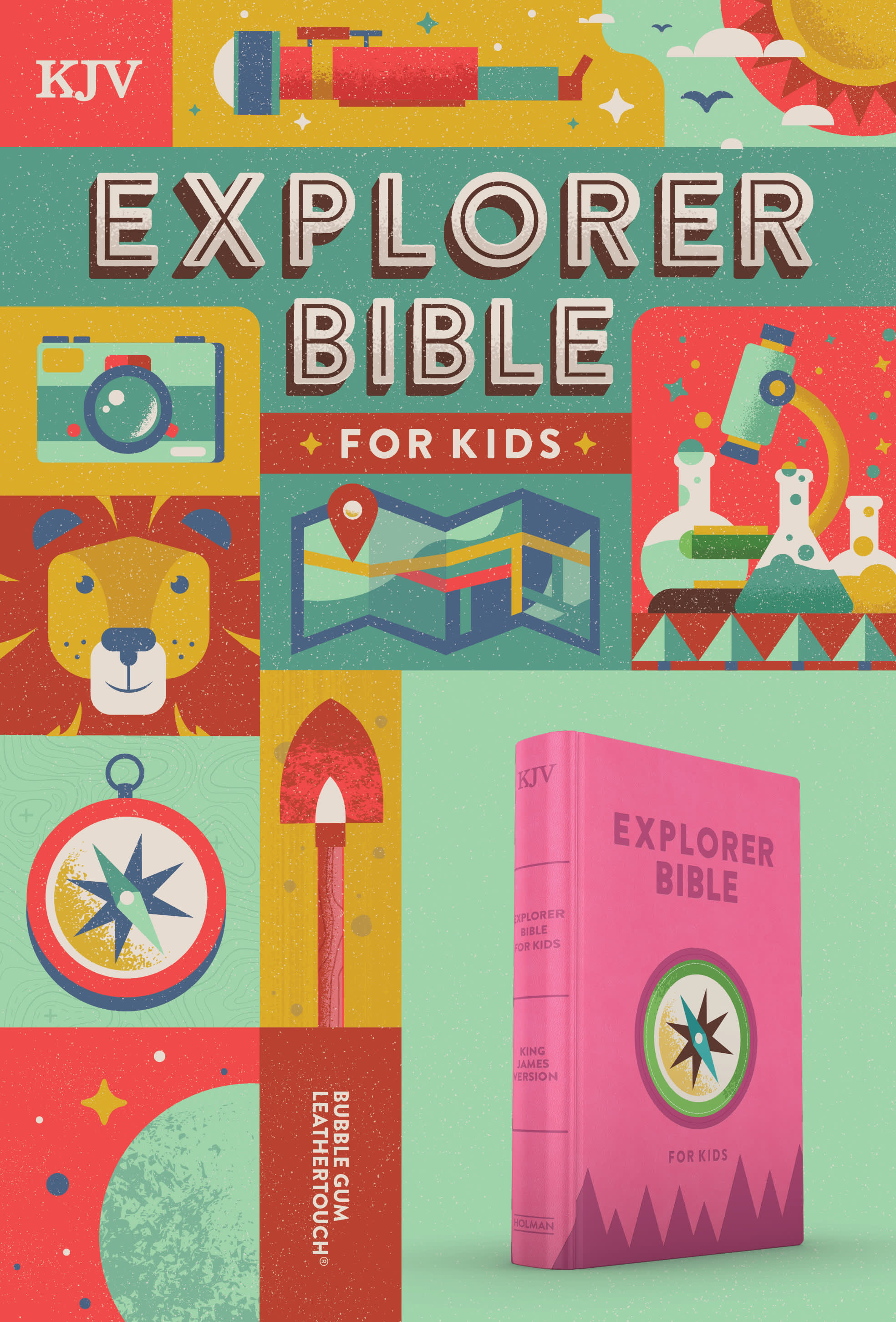 slide 2 of 13 for KJV Explorer Bible for Kids, Bubble Gum LeatherTouch