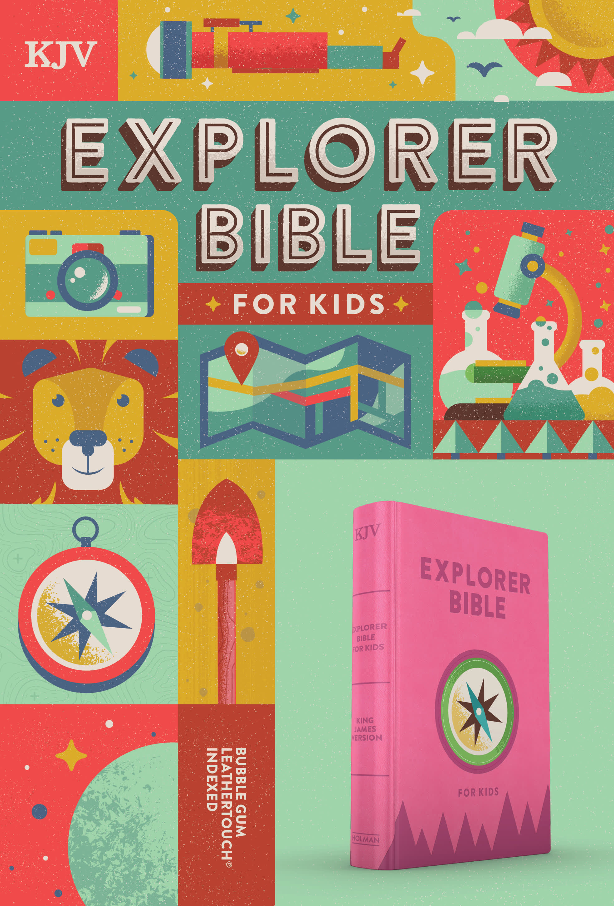 slide 2 of 13 for KJV Explorer Bible for Kids, Bubble Gum LeatherTouch, Indexed