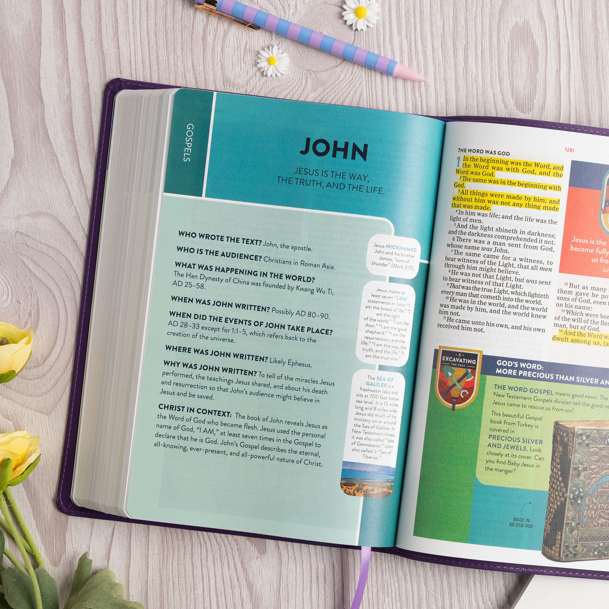 slide 7 of 13 for KJV Explorer Bible for Kids, Purple LeatherTouch