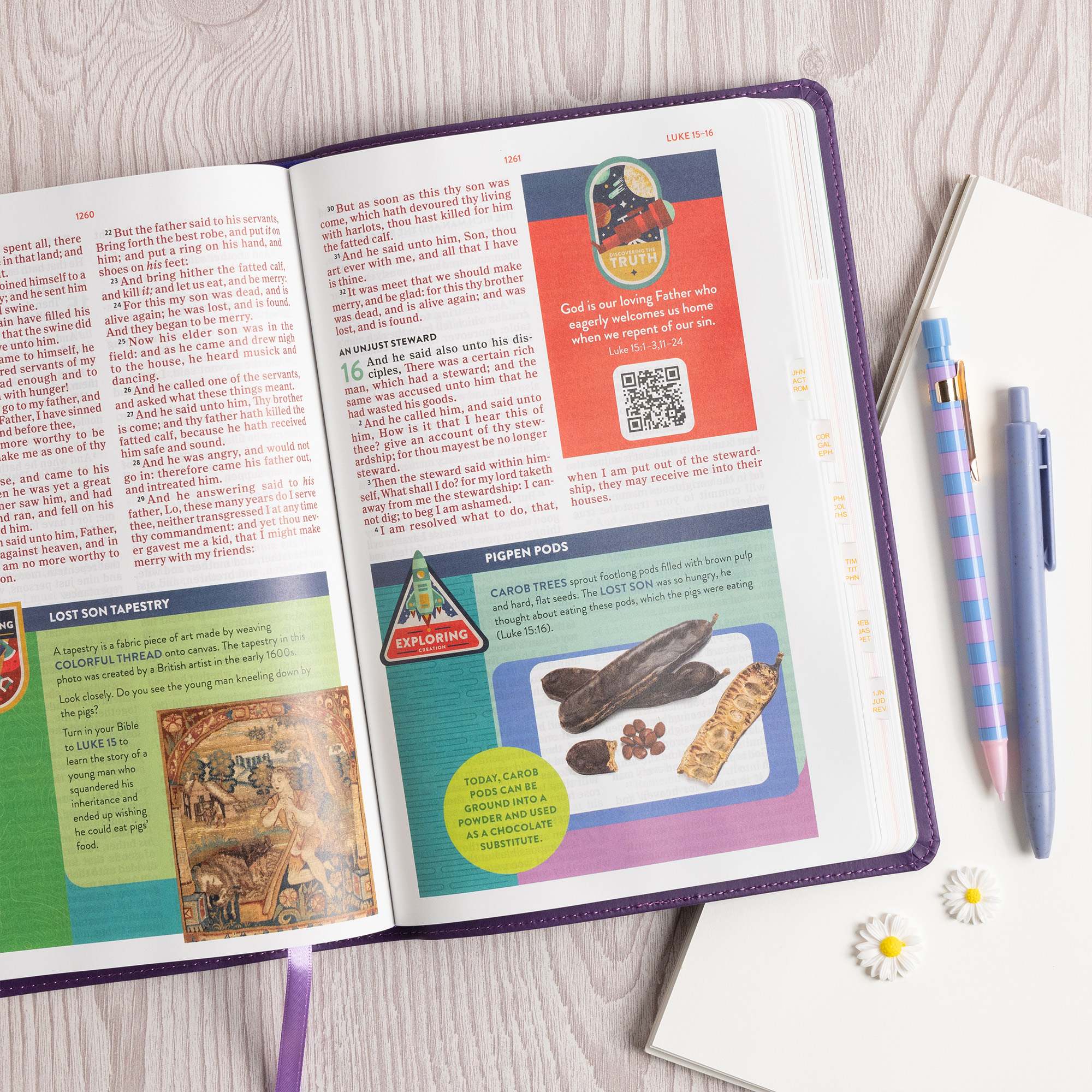 slide 6 of 13 for KJV Explorer Bible for Kids, Purple LeatherTouch, Indexed