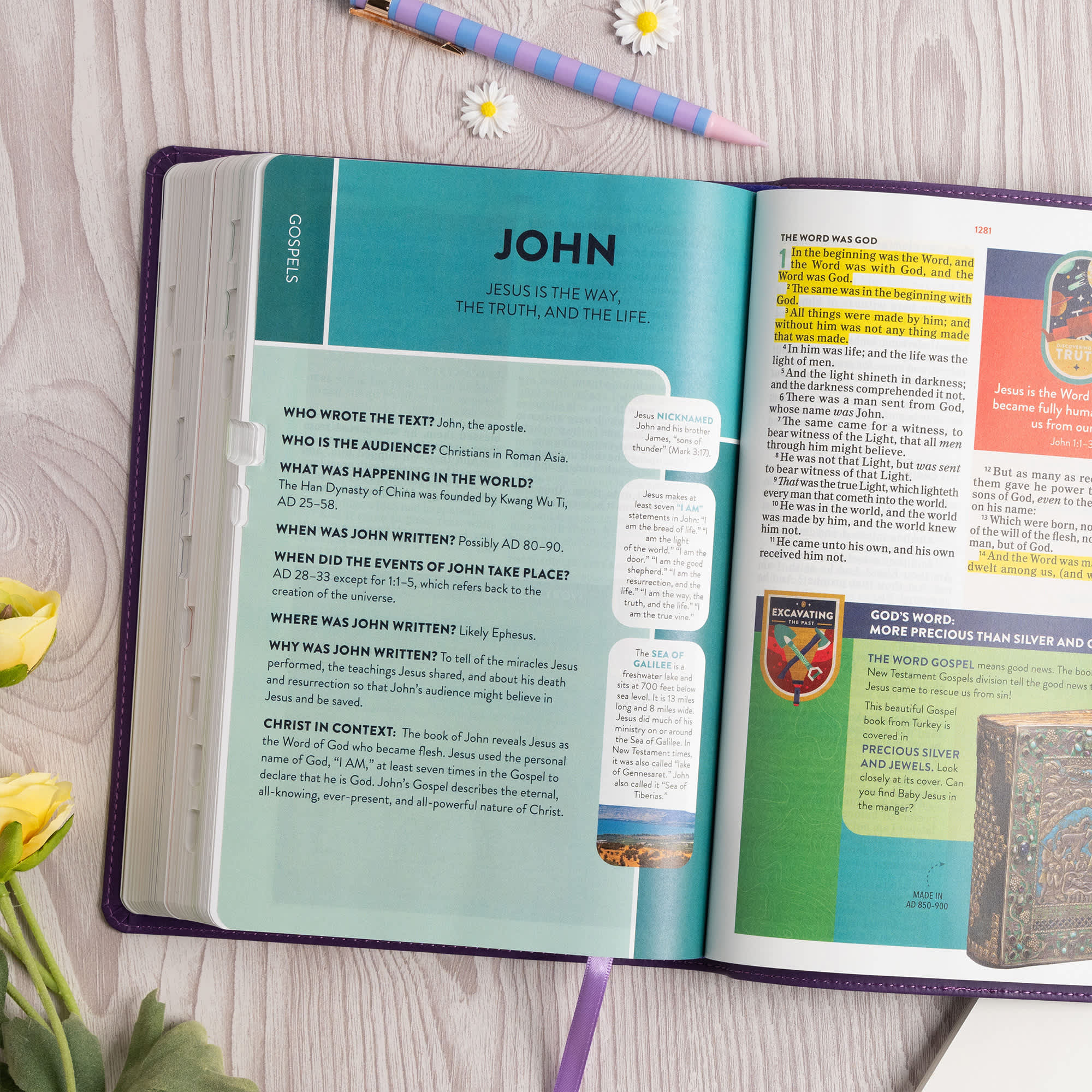 slide 7 of 13 for KJV Explorer Bible for Kids, Purple LeatherTouch, Indexed
