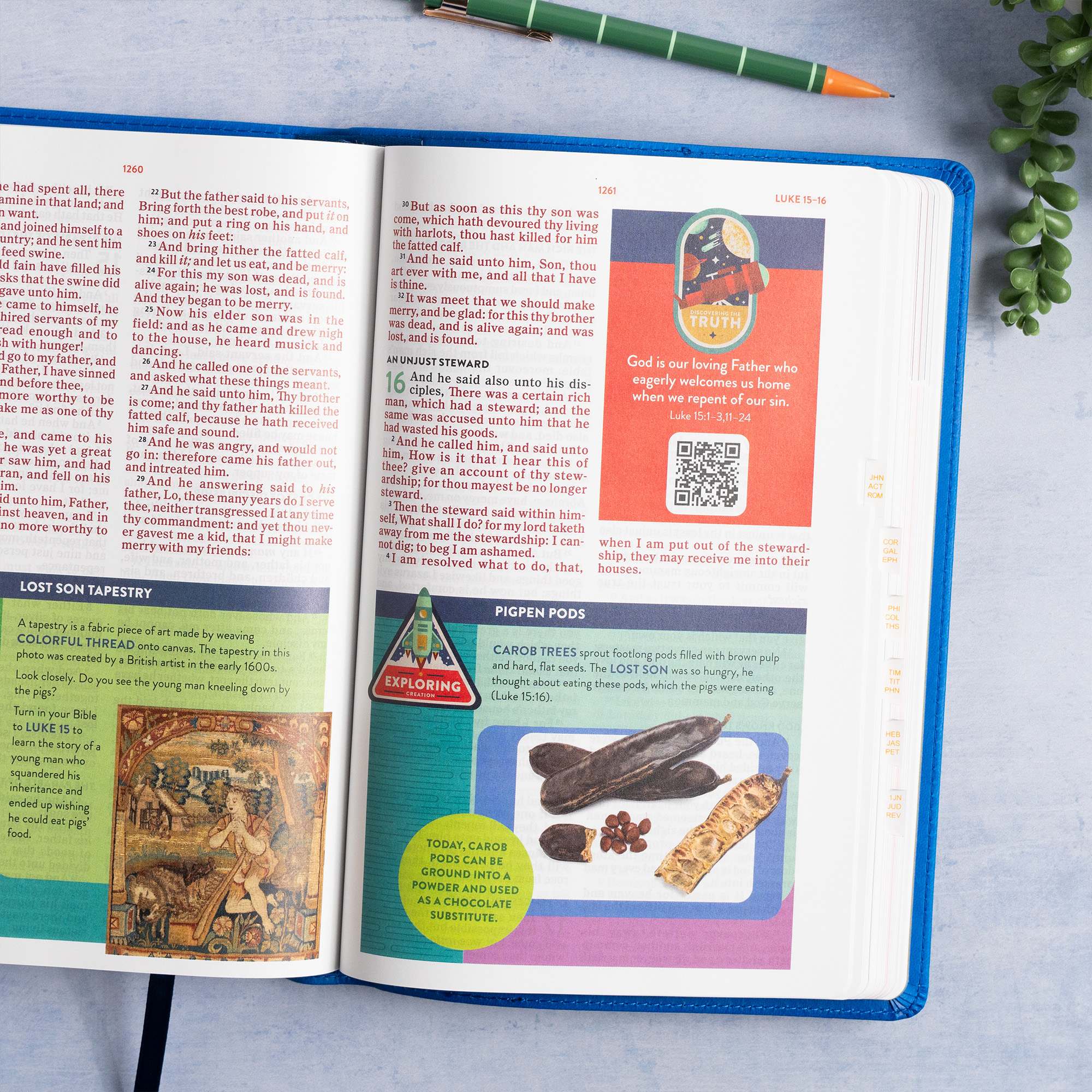 slide 7 of 13 for KJV Explorer Bible for Kids, Royal Blue LeatherTouch, Indexed