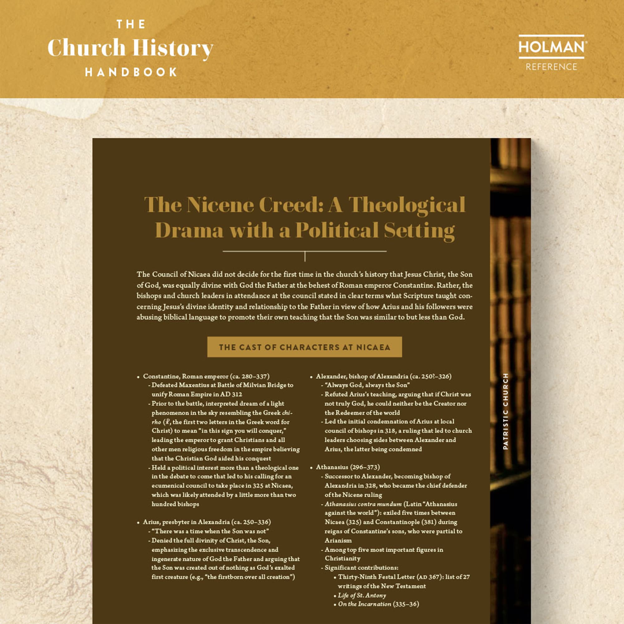 slide 22 of 24 for The Church History Handbook, Clay Cloth Over Board