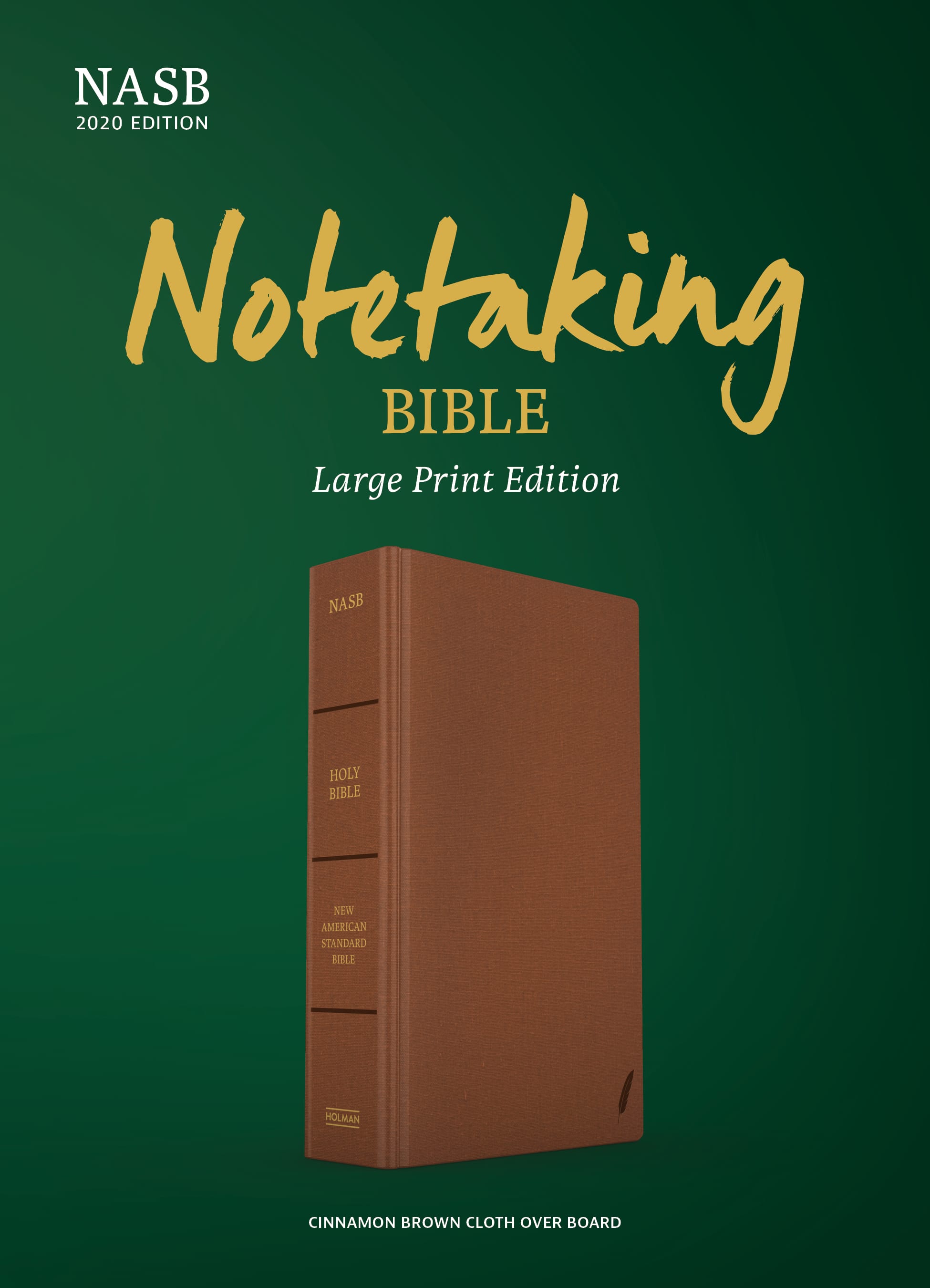 slide 2 of 11 for NASB Notetaking Bible, Large Print Edition, Cinnamon Brown Cloth Over Board