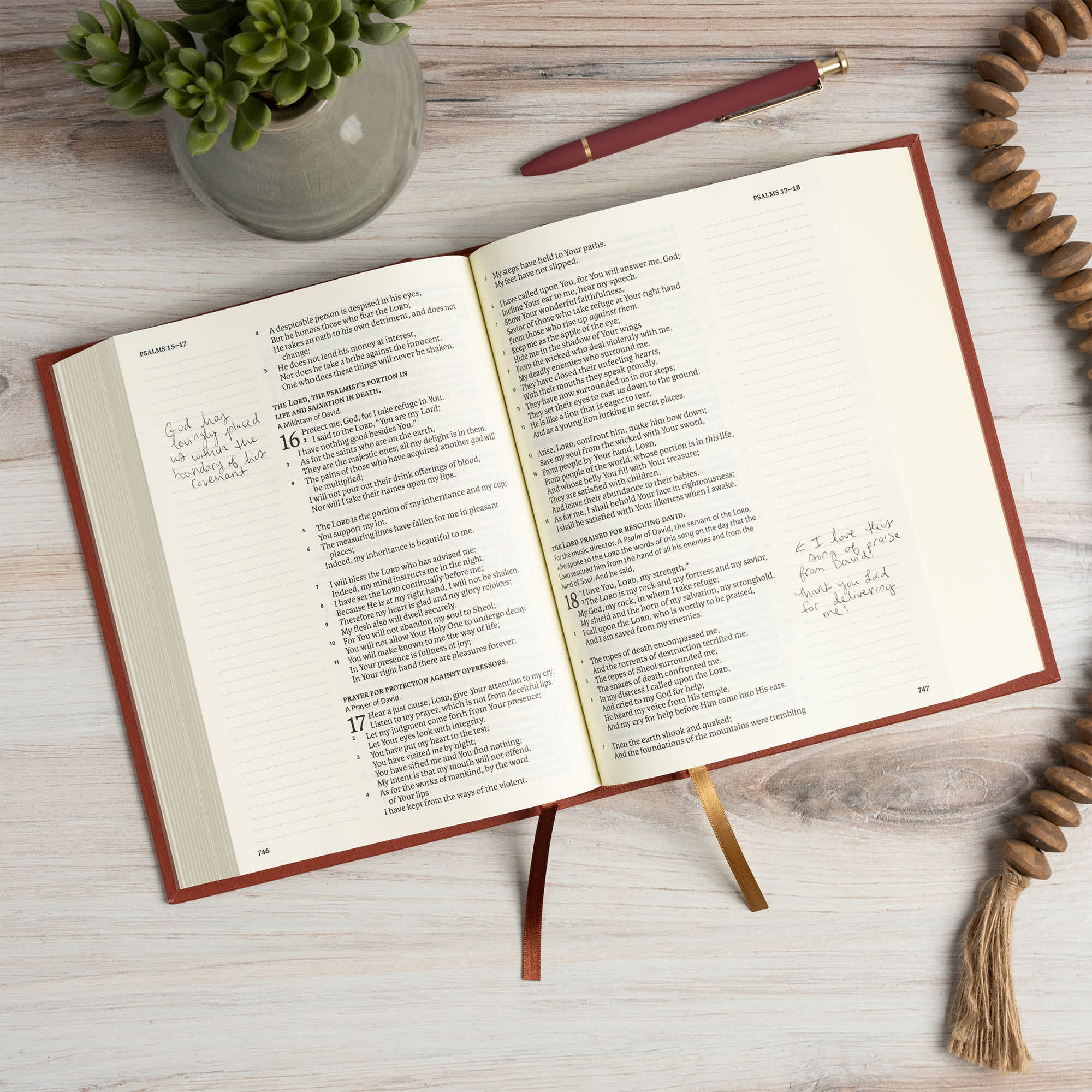 slide 5 of 11 for NASB Notetaking Bible, Large Print Edition, Cinnamon Brown Cloth Over Board