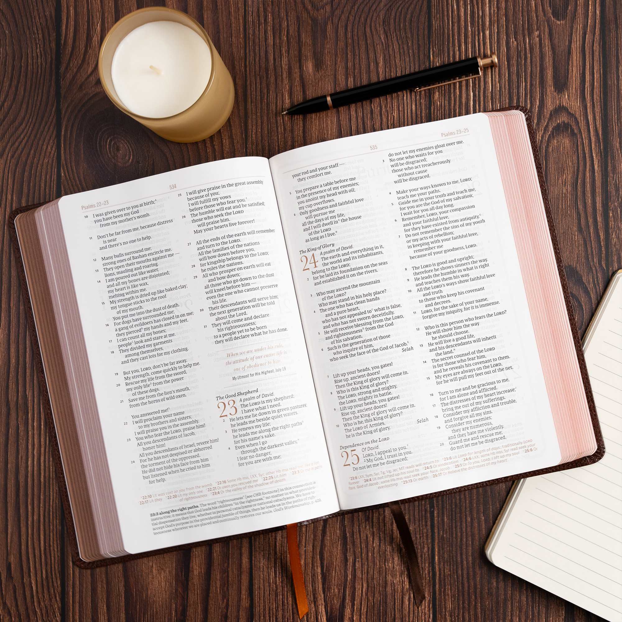 slide 6 of 11 for CSB Oswald Chambers Bible, Brown Bonded Leather