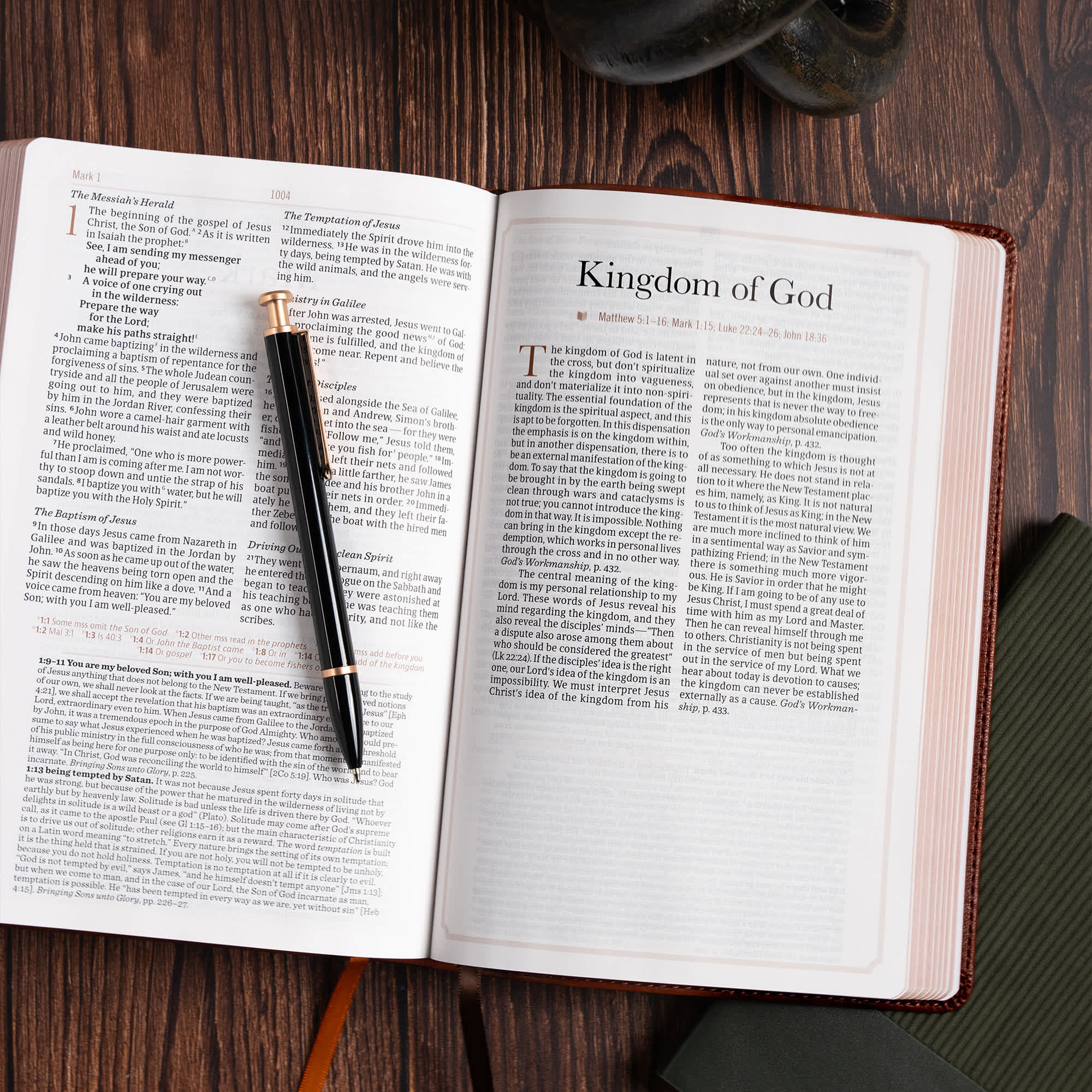 slide 7 of 11 for CSB Oswald Chambers Bible, Saddle LeatherTouch
