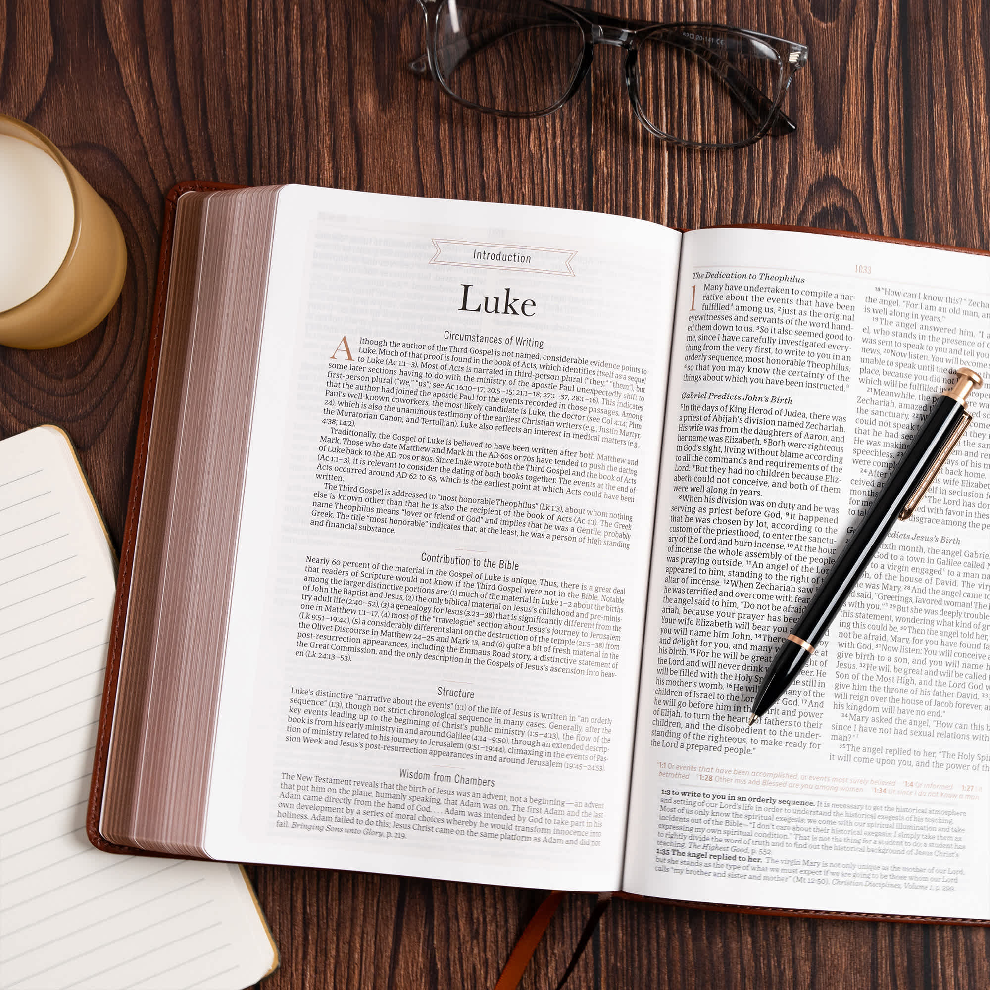 slide 8 of 11 for CSB Oswald Chambers Bible, Saddle LeatherTouch