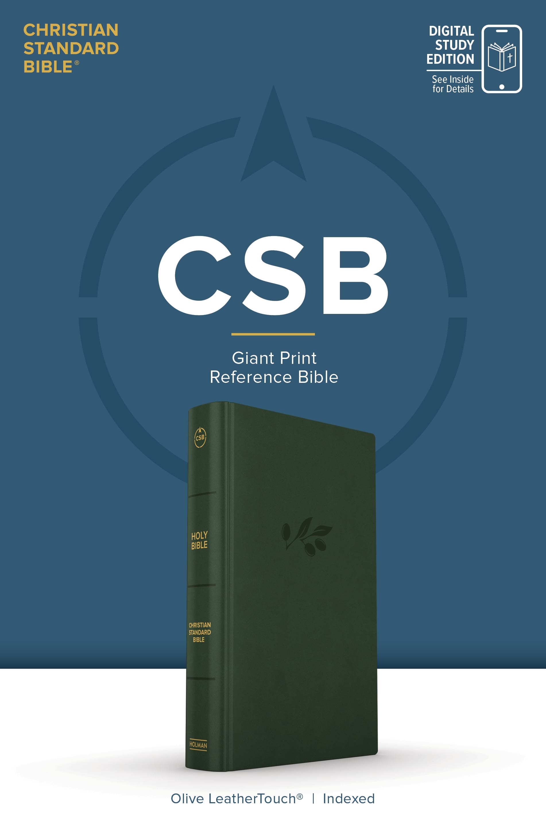 slide 2 of 12 for CSB Giant Print Reference Bible, Digital Study Edition, Olive LeatherTouch, Indexed