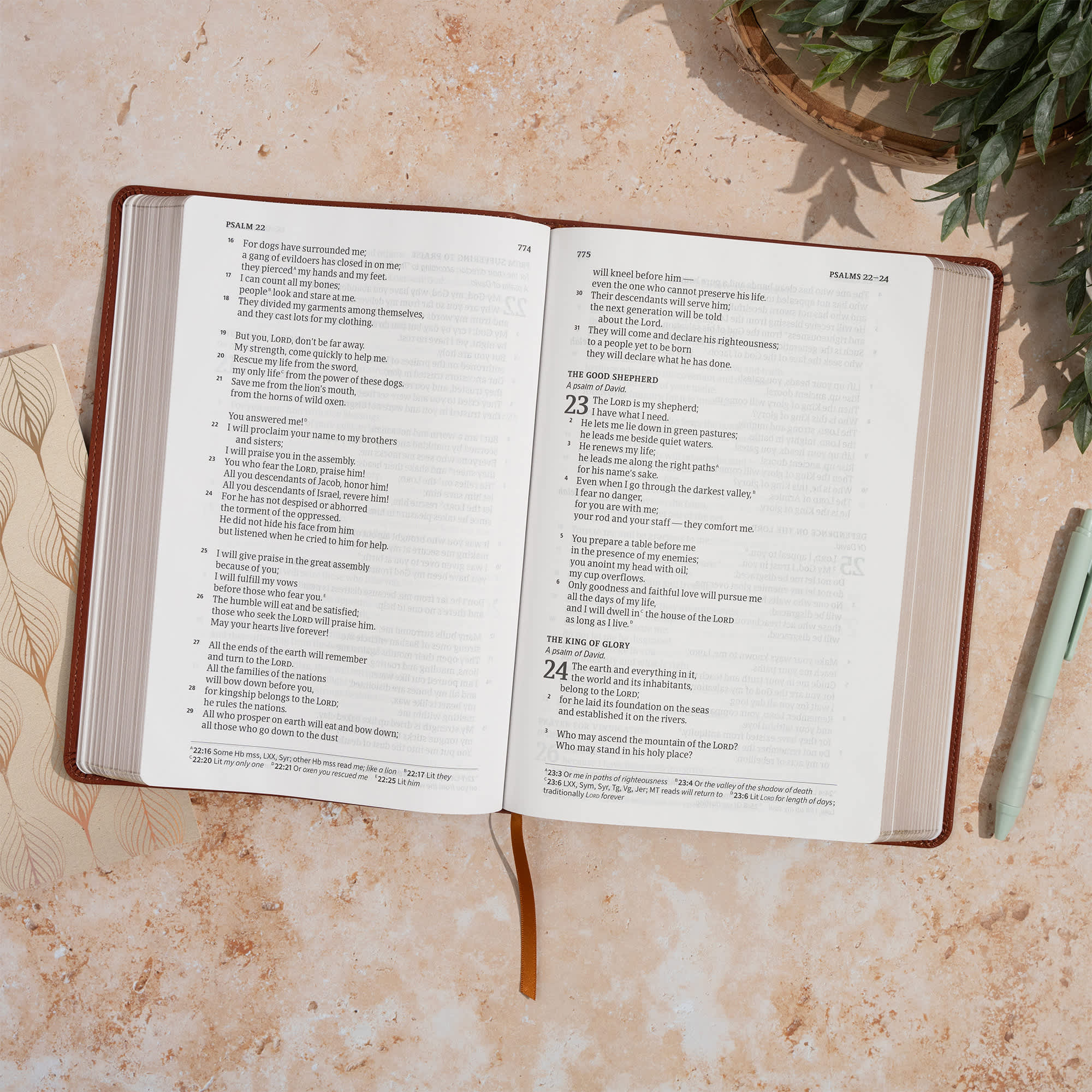 slide 5 of 11 for CSB Giant Print Single-Column Bible, Burnt Sienna LeatherTouch