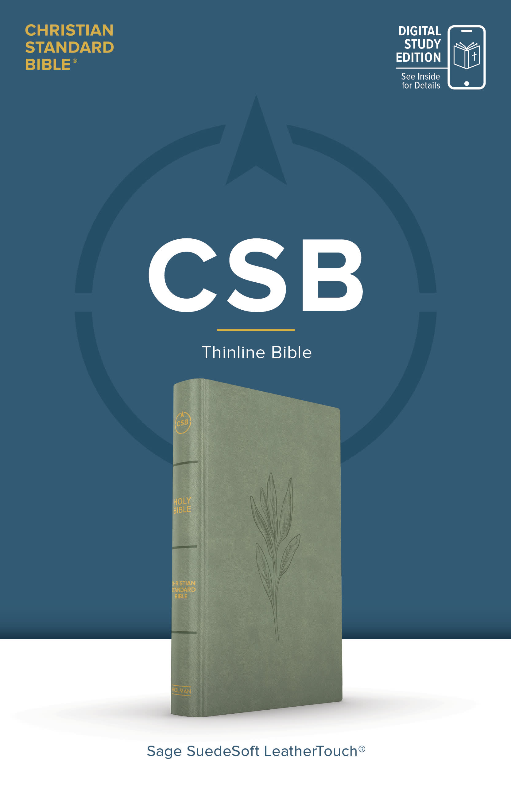 slide 2 of 12 for CSB Thinline Bible, Digital Study Edition, Sage SuedeSoft LeatherTouch