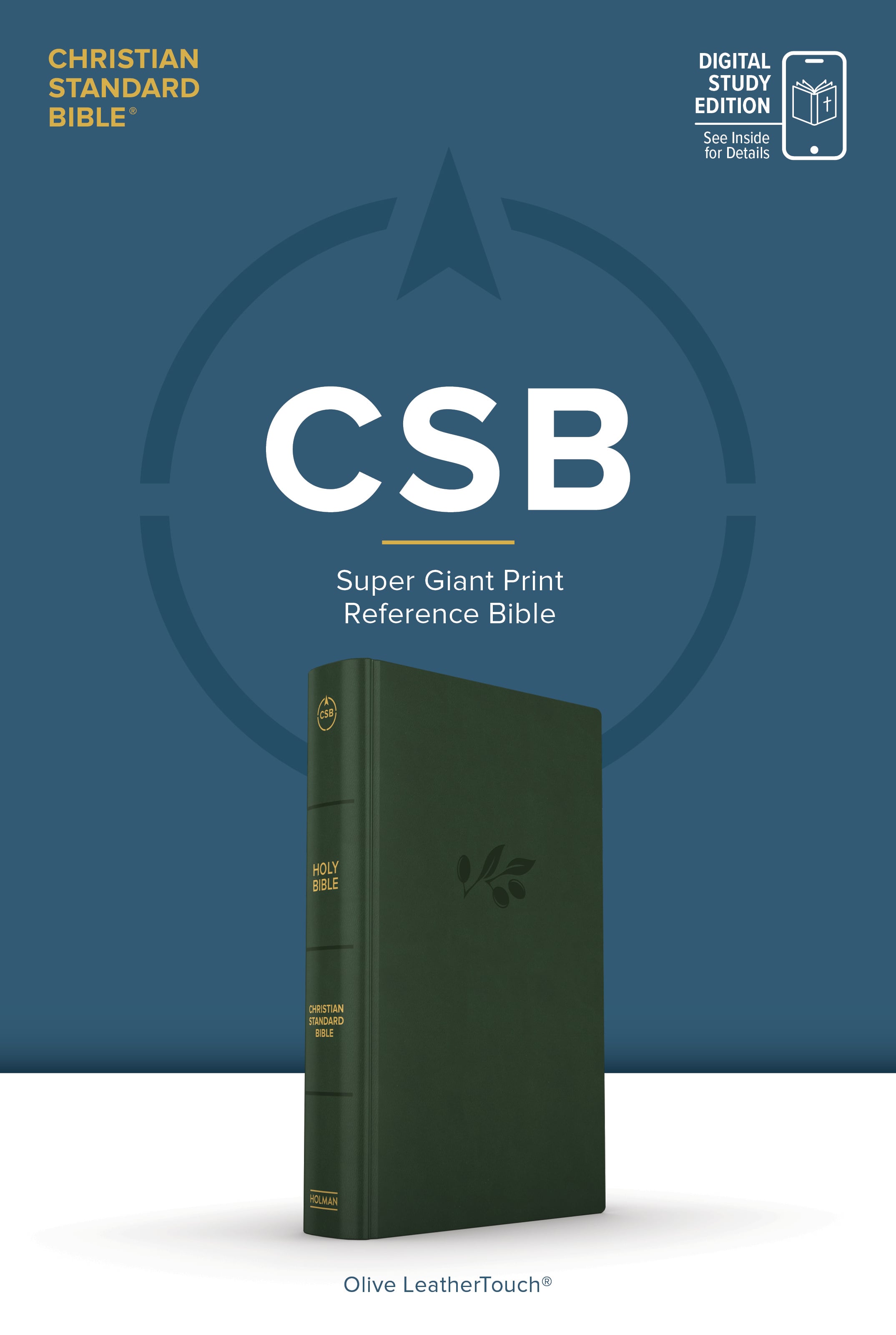 slide 2 of 12 for CSB Super Giant Print Reference Bible, Digital Study Edition, Olive LeatherTouch