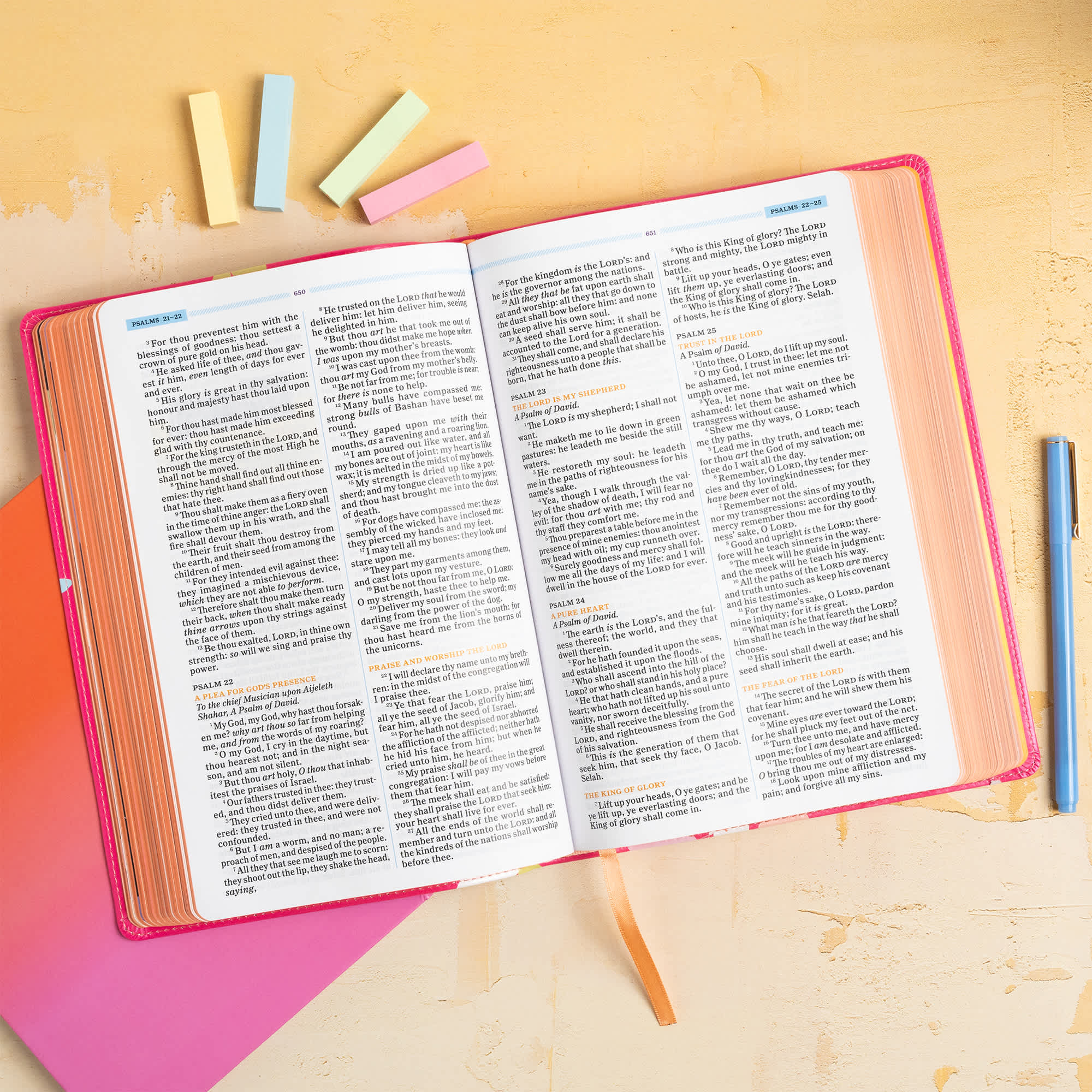 slide 5 of 11 for KJV One Big Story Bible, Pink LeatherTouch