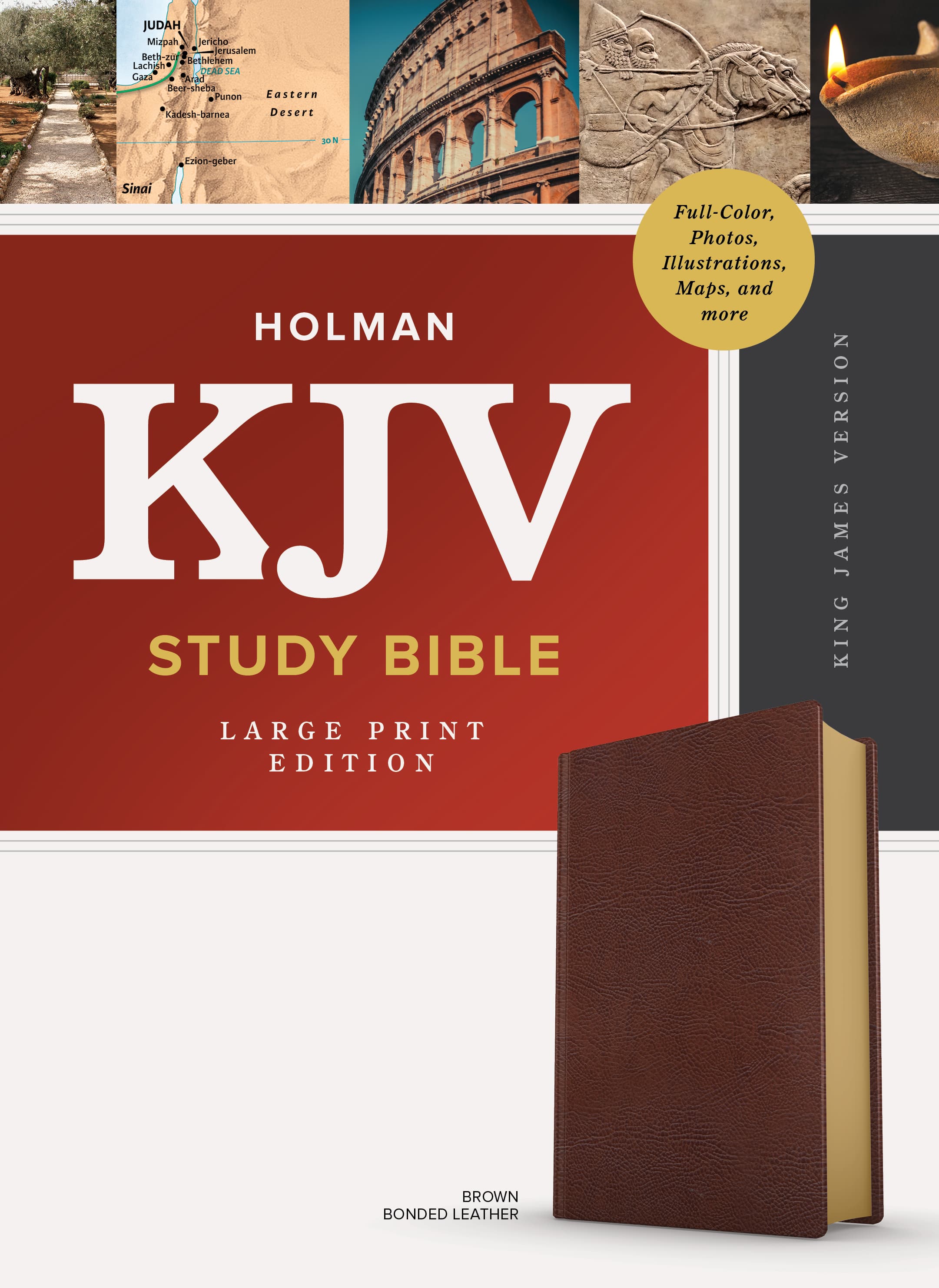 slide 2 of 11 for KJV Study Bible, Large Print Edition, Brown Bonded Leather
