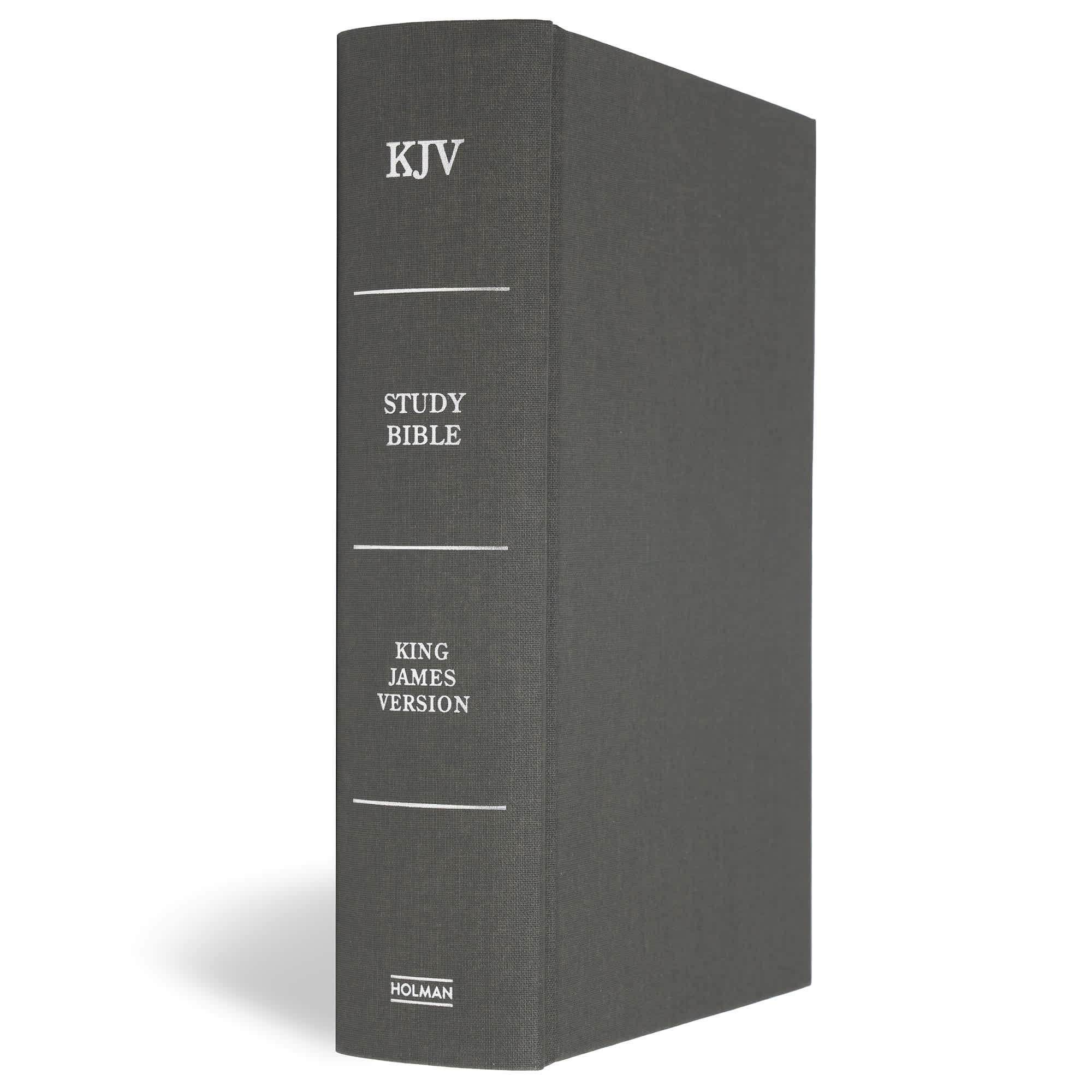 slide 3 of 11 for KJV Study Bible, Large Print Edition, Charcoal Cloth Over Board