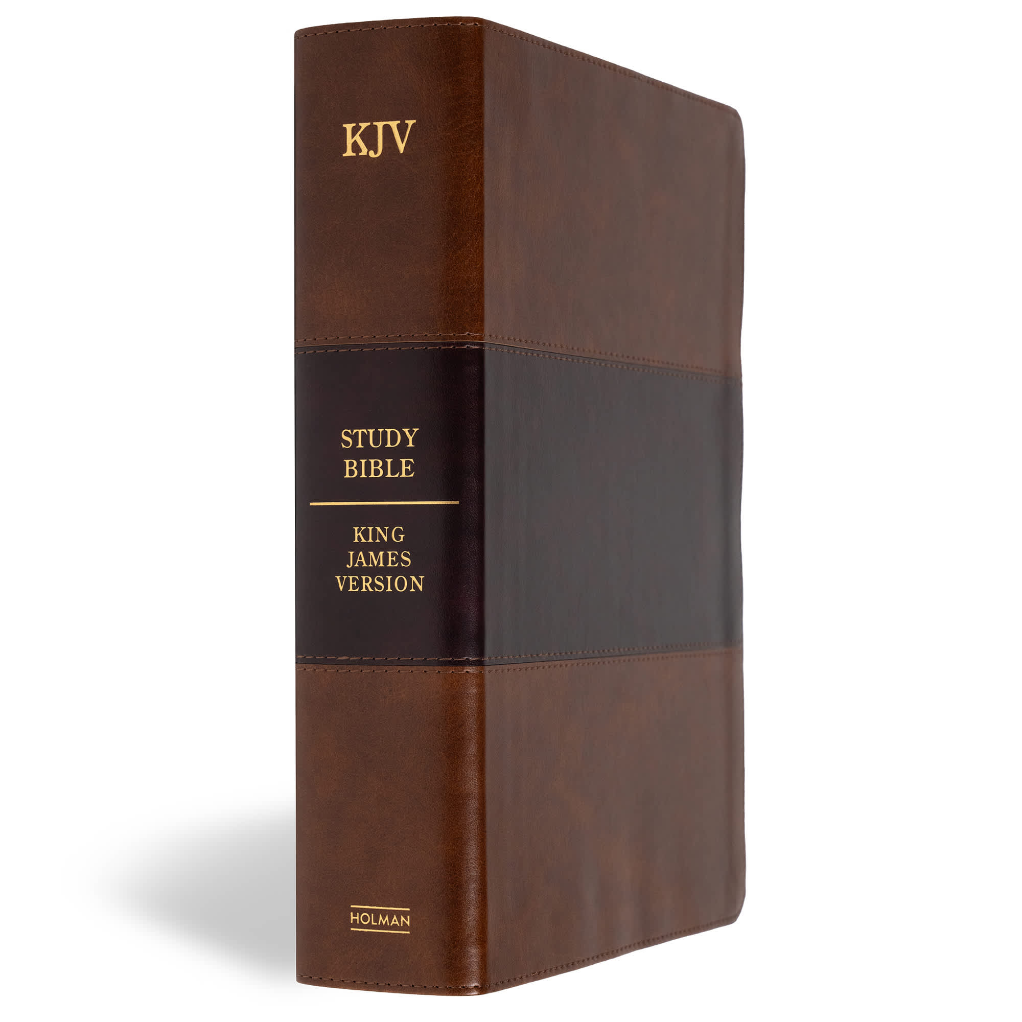 slide 3 of 11 for KJV Study Bible, Large Print Edition, Saddle Brown LeatherTouch