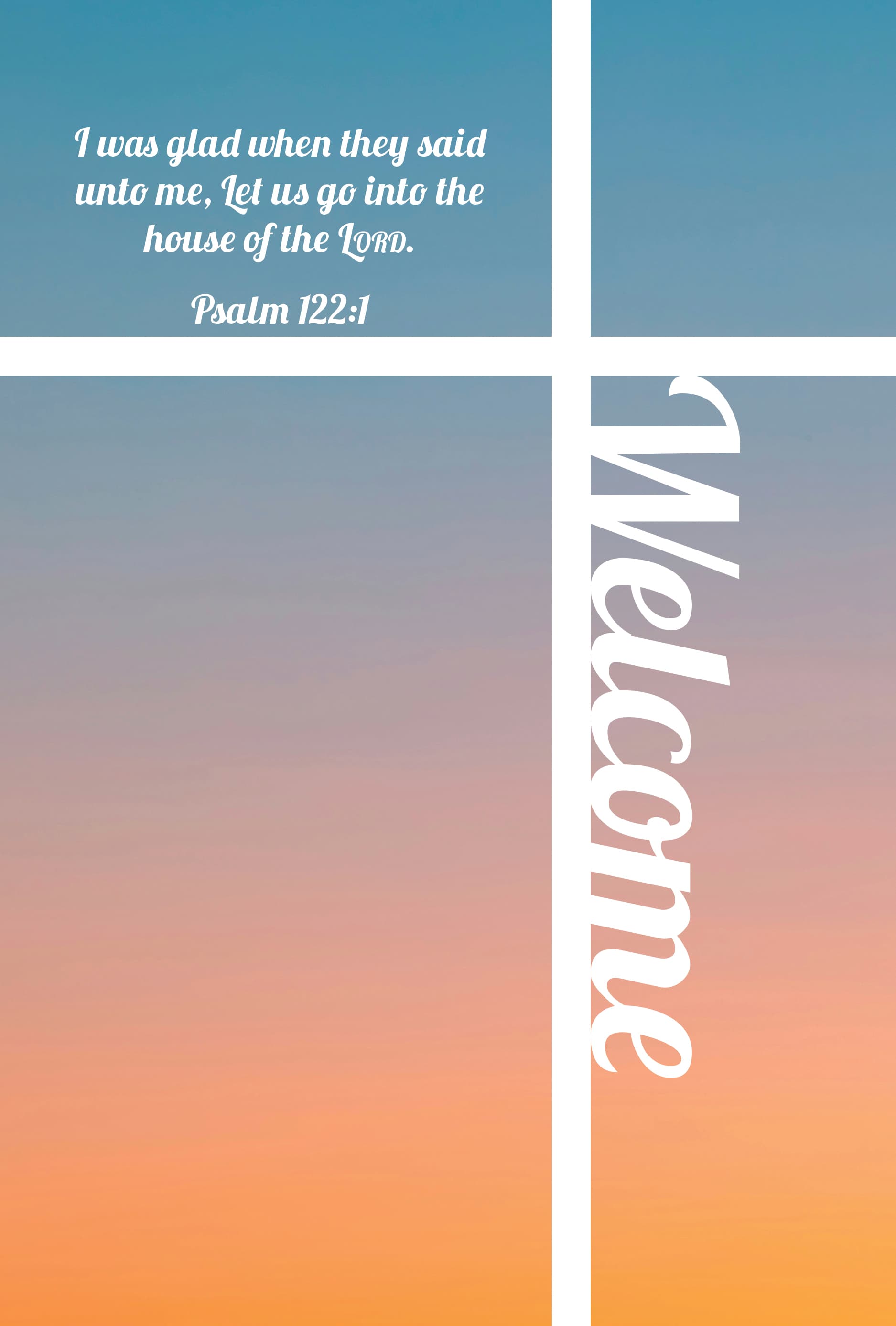 Guest Welcome Folder: I Was Glad (Package of 12)