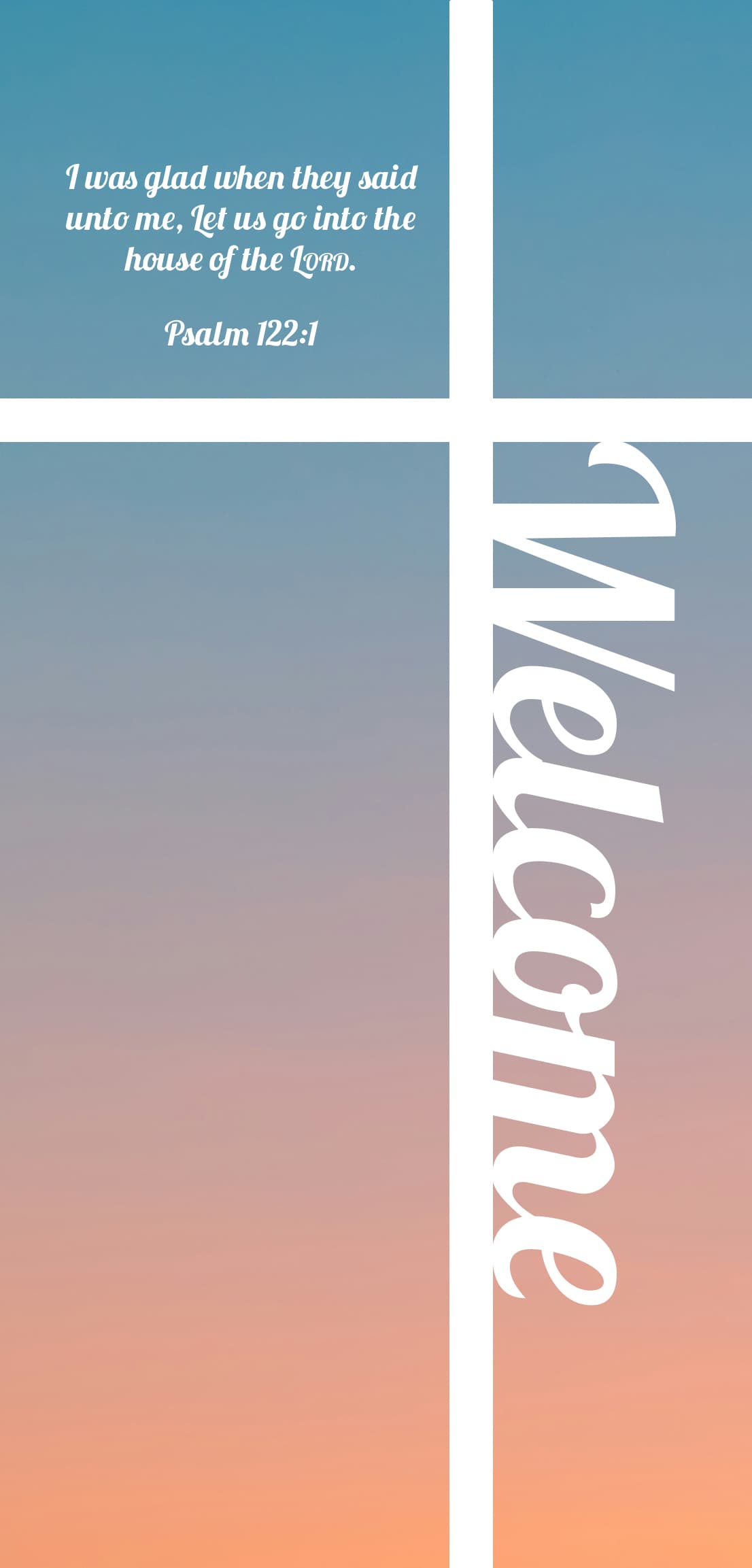 Guest Welcome Card: I Was Glad (Package of 50)