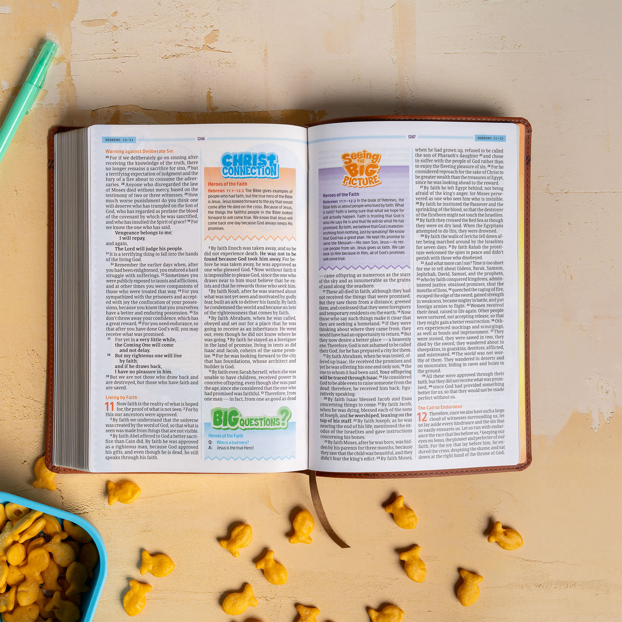 slide 4 of 13 for CSB One Big Story Bible, Brown LeatherTouch