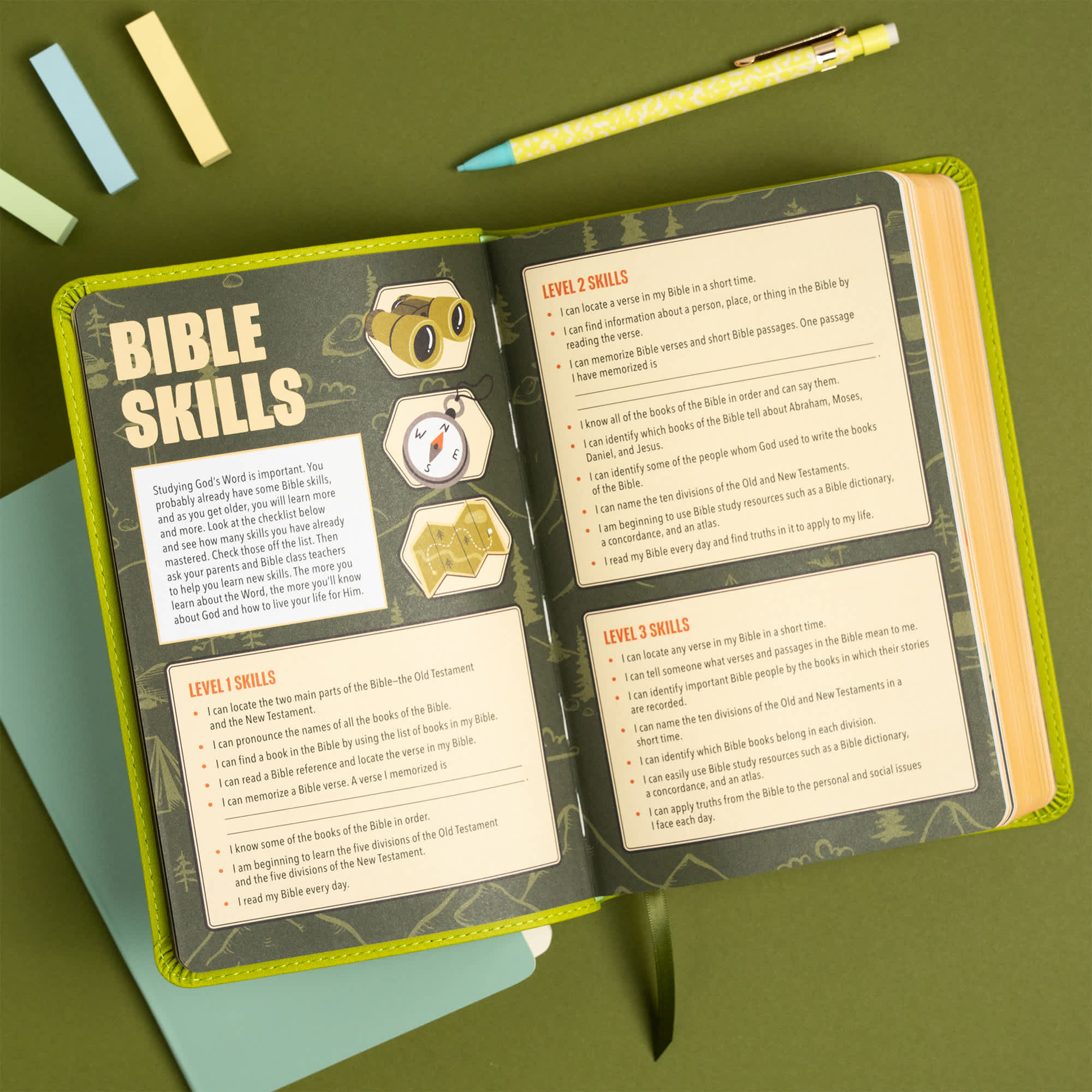 slide 4 of 15 for KJV Kids Bible, Green LeatherTouch