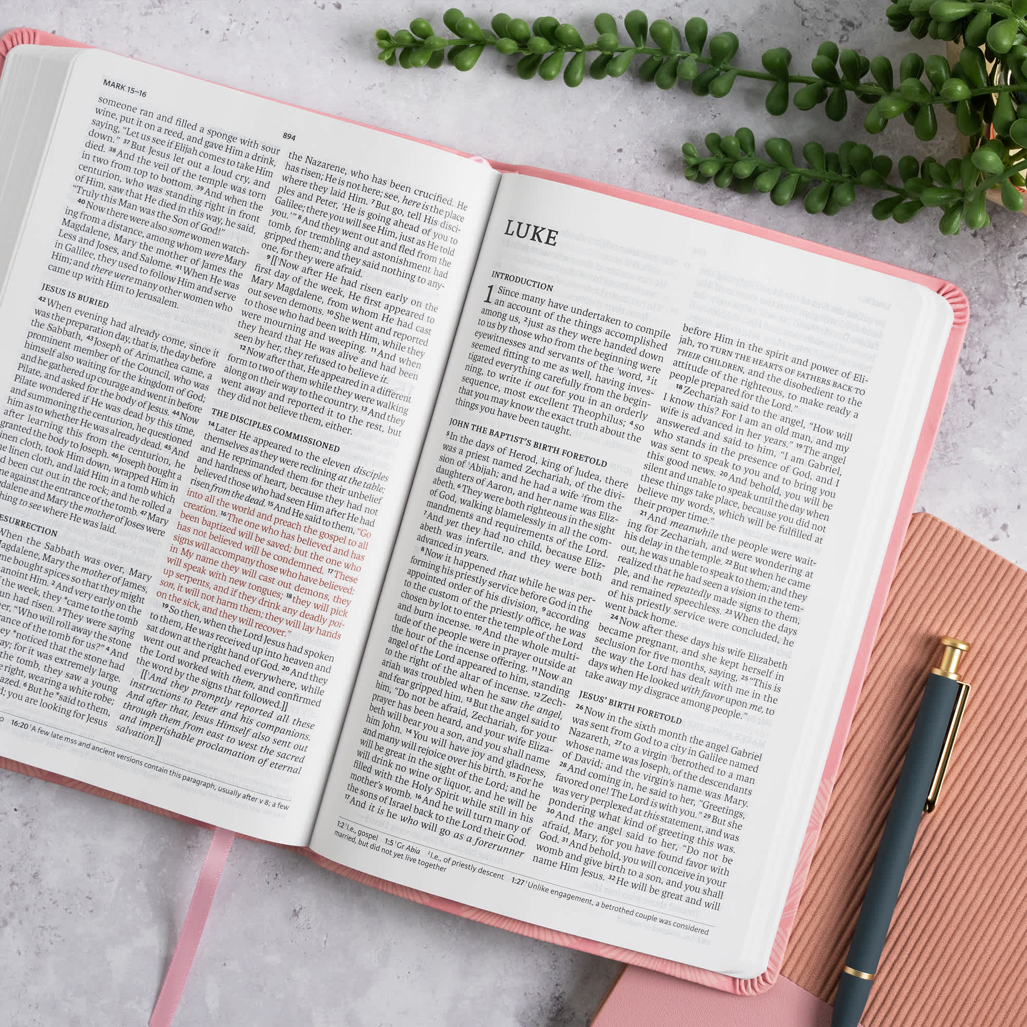 slide 6 of 10 for NASB Large Print Thinline Bible, Value Edition, Soft Pink LeatherTouch
