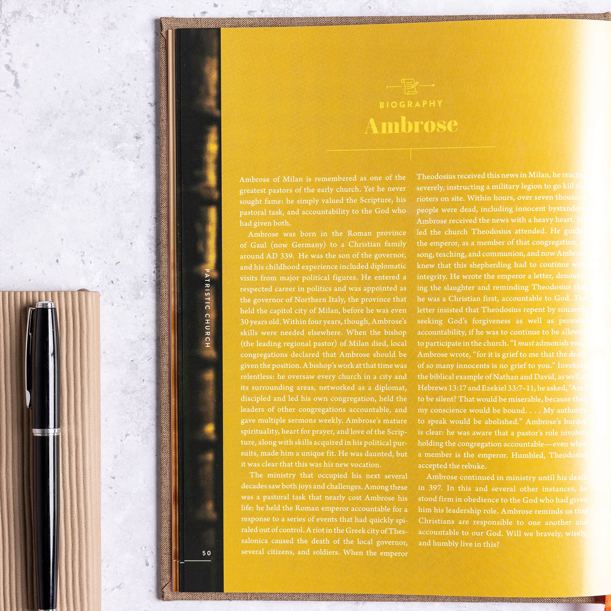 slide 6 of 24 for The Church History Handbook, Mocha Cloth Over Board