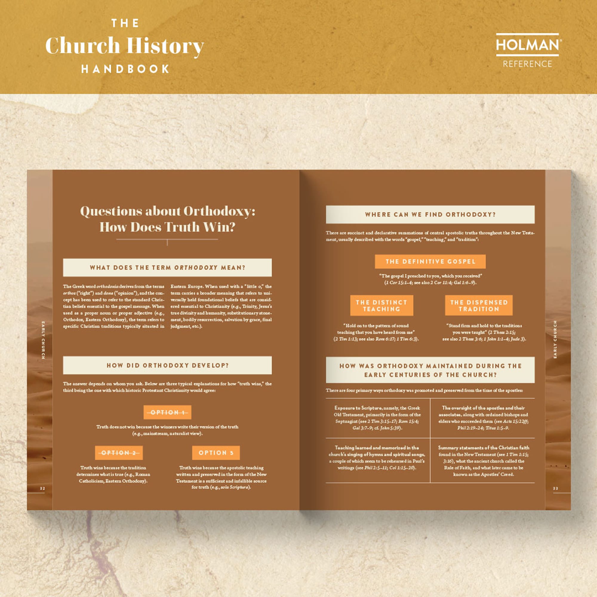 slide 17 of 24 for The Church History Handbook, Mocha Cloth Over Board