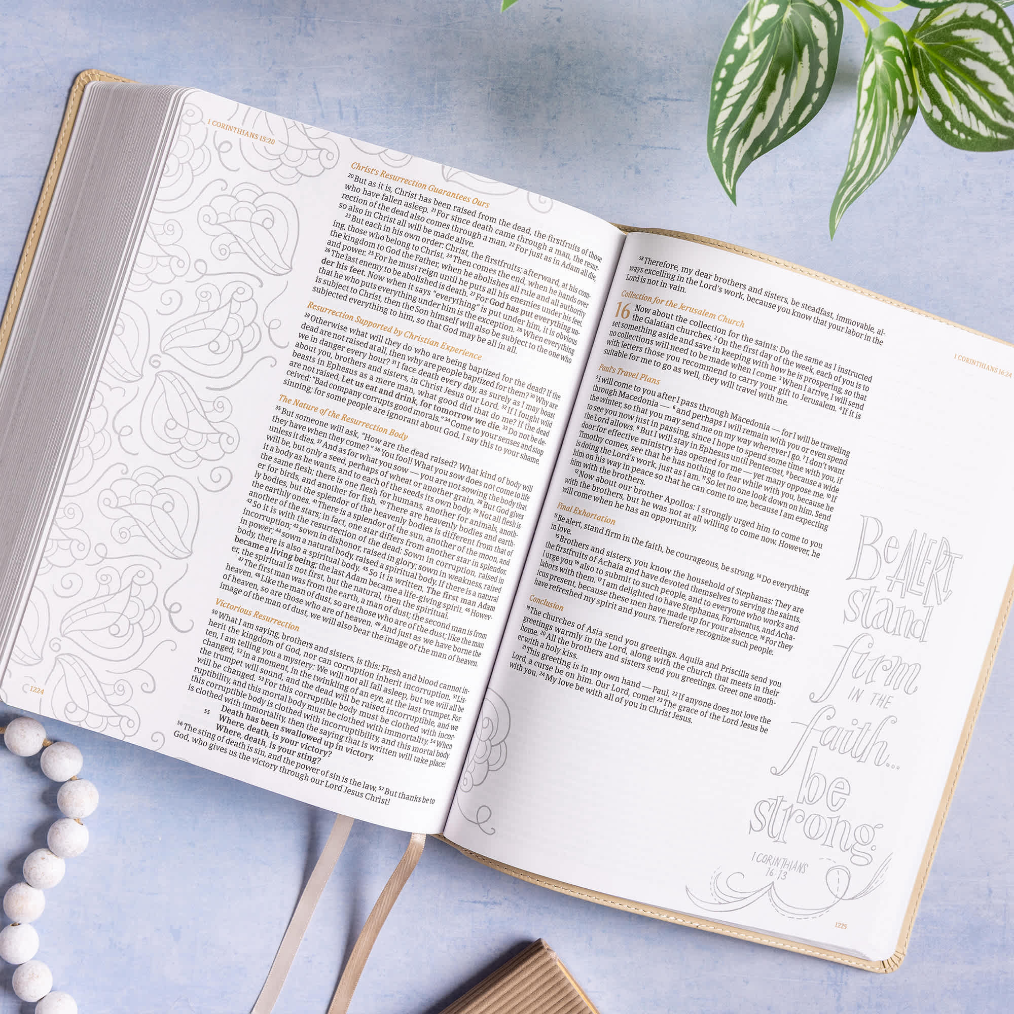 slide 7 of 12 for CSB Illustrator’s Notetaking Bible, Large Print Edition, Cream LeatherTouch