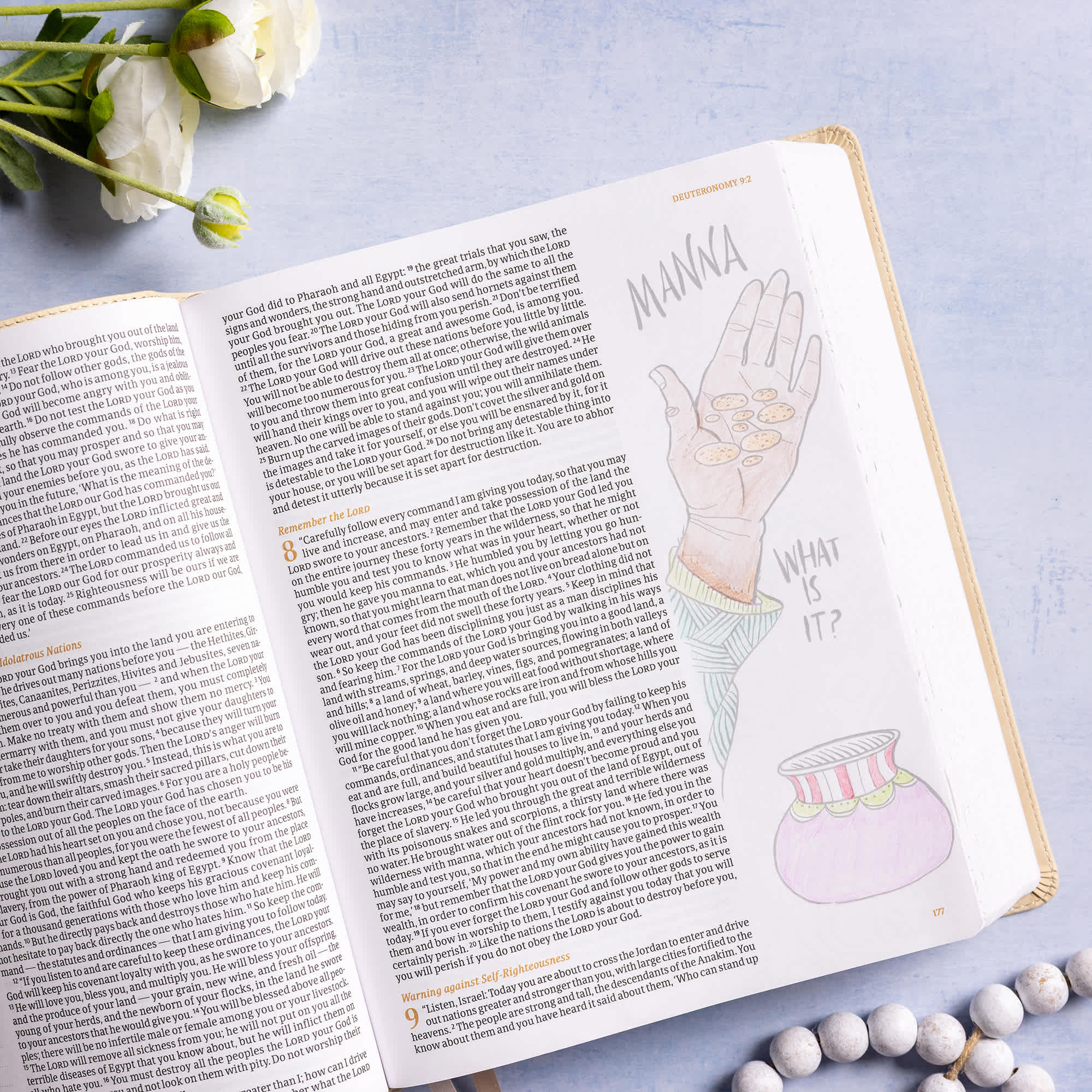 slide 8 of 12 for CSB Illustrator’s Notetaking Bible, Large Print Edition, Cream LeatherTouch