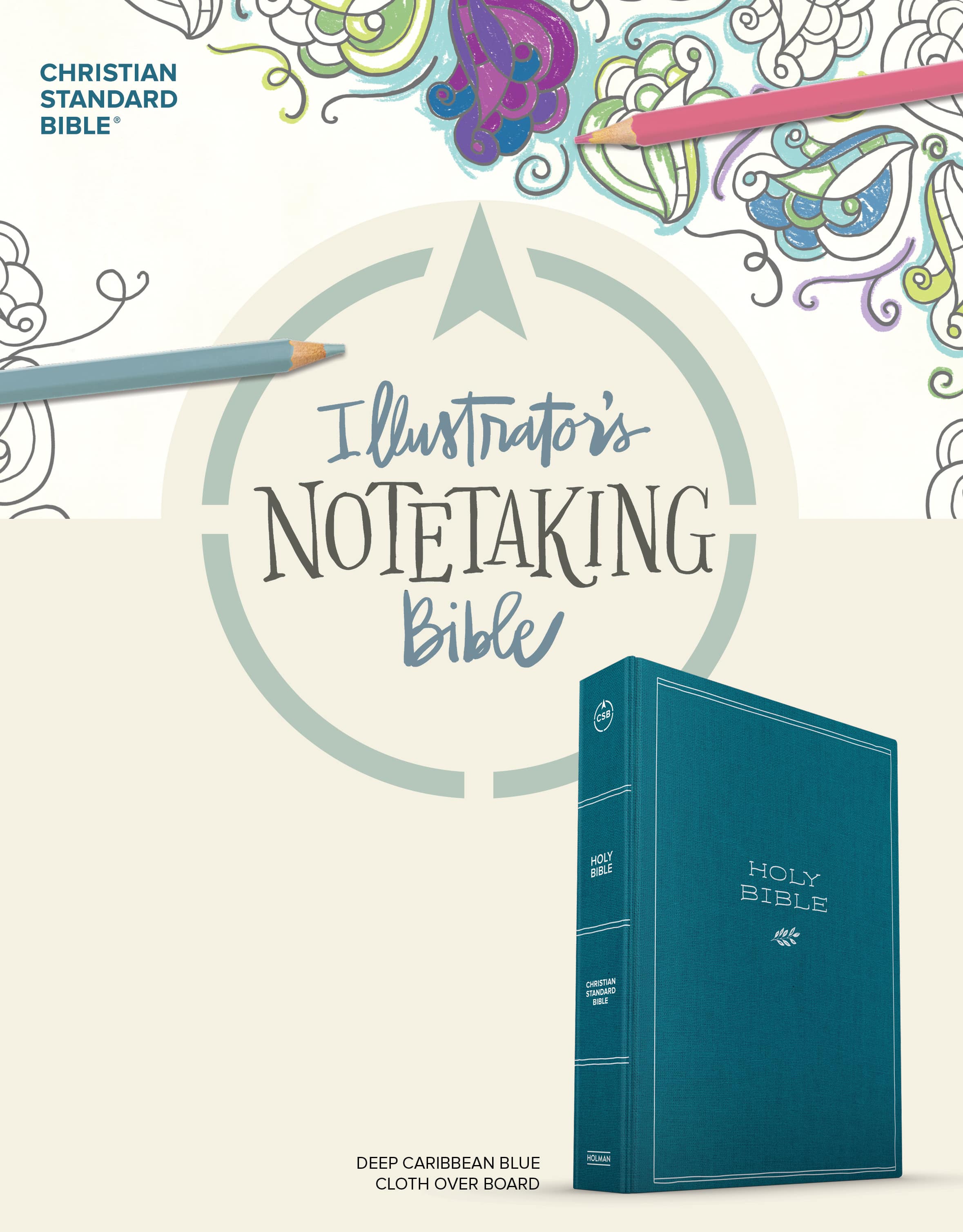 slide 2 of 12 for CSB Illustrator’s Notetaking Bible, Large Print Edition, Deep Caribbean Blue Cloth Over Board