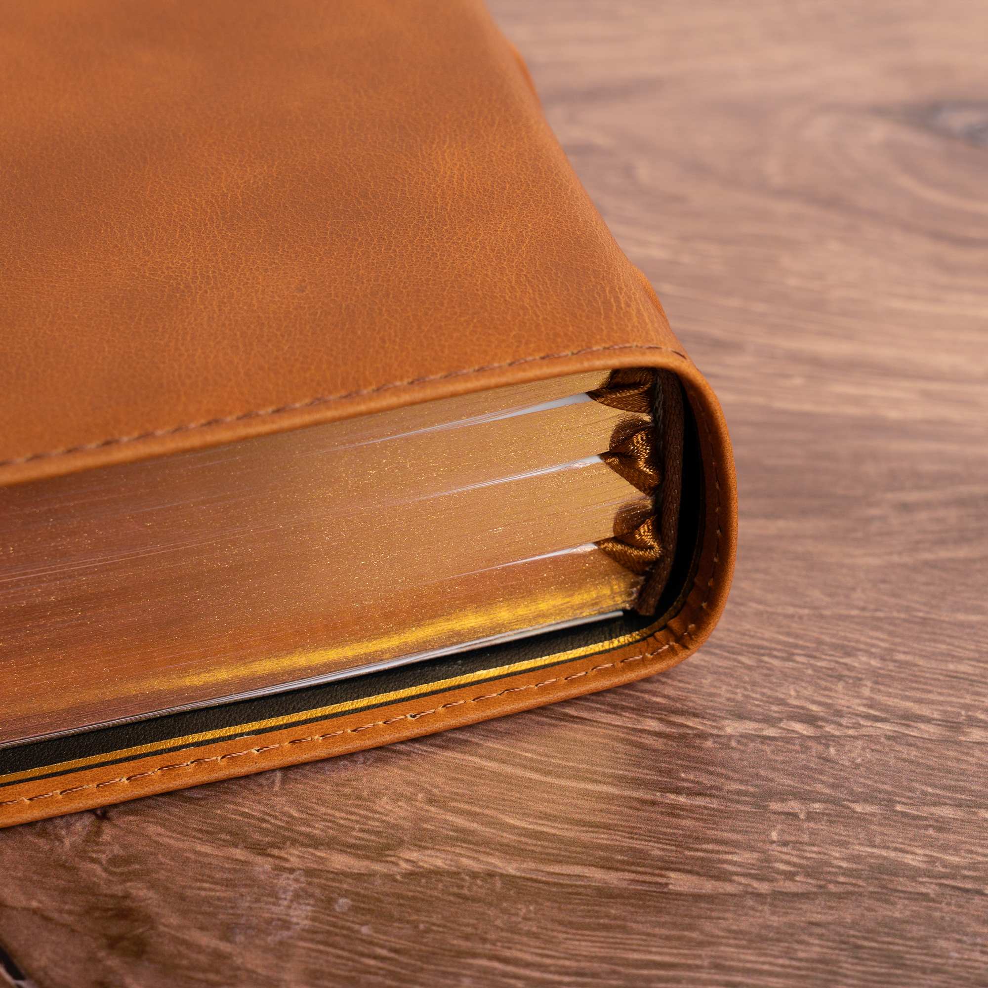 slide 14 of 15 for KJV Giant Print Bible, Holman Handcrafted Collection, Marbled Chestnut Premium Calfskin