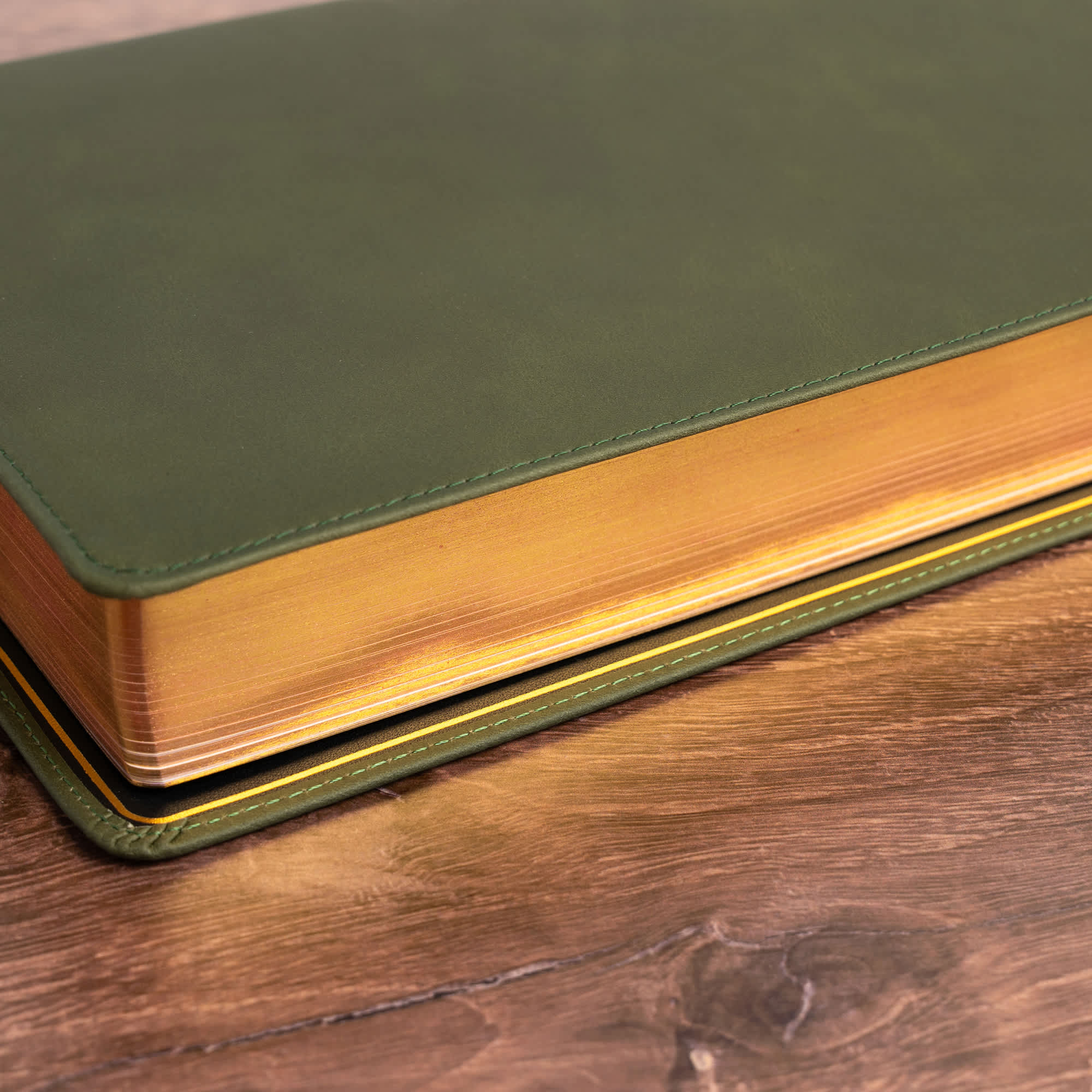 slide 14 of 17 for KJV Giant Print Bible, Holman Handcrafted Collection, Marbled Olive Premium Calfskin