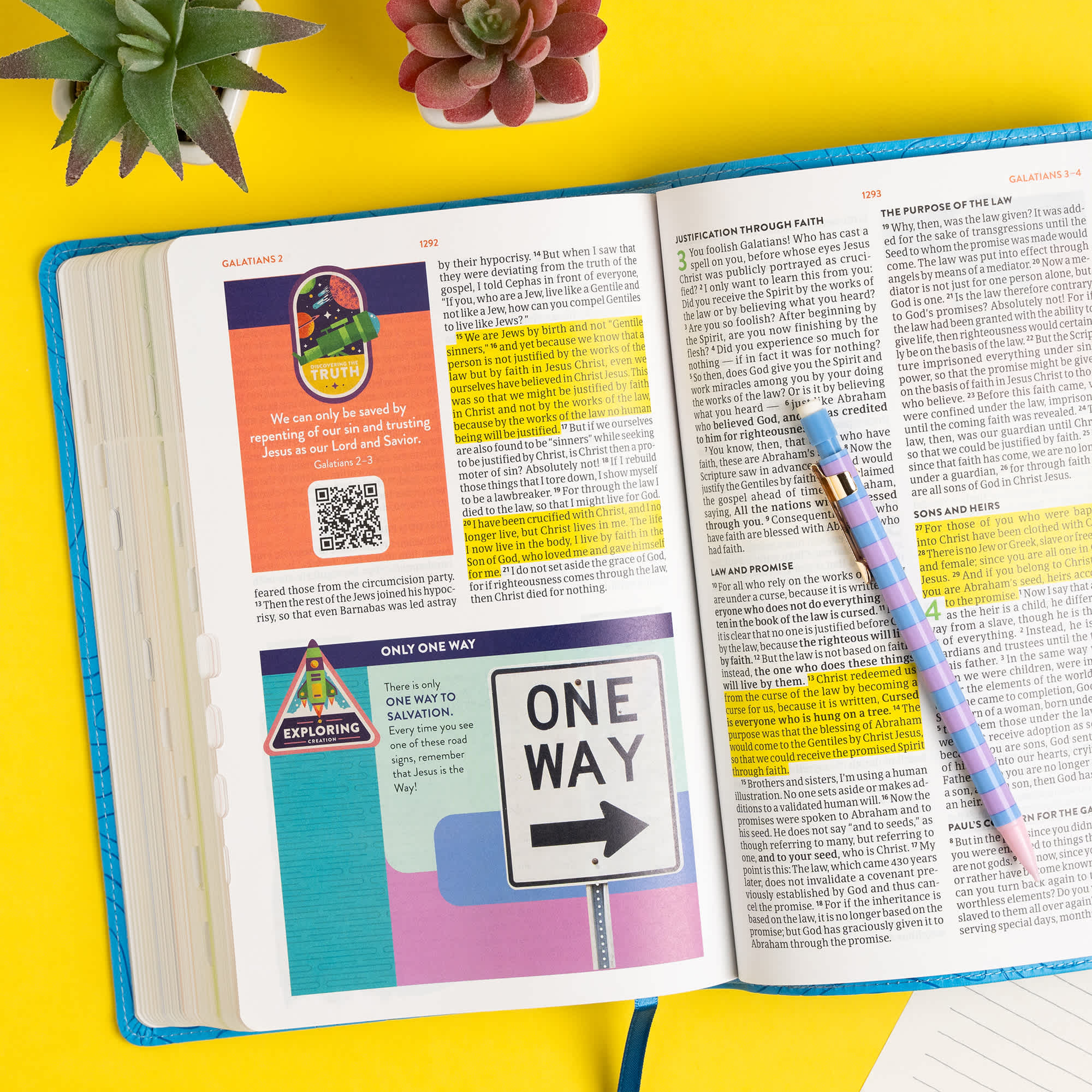 slide 6 of 10 for CSB Explorer Bible for Kids, Sky Blue LeatherTouch, Indexed