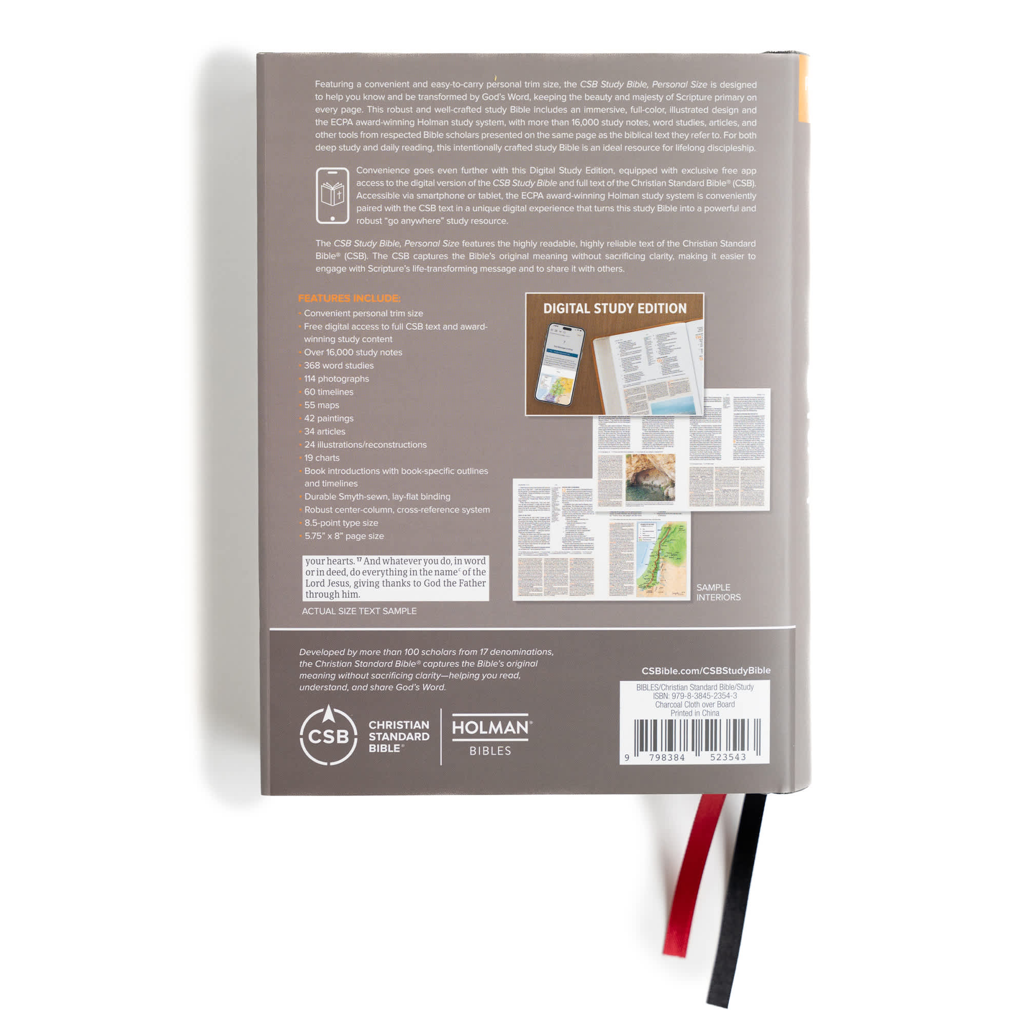 slide 12 of 16 for CSB Study Bible, Personal Size, Digital Study Edition, Charcoal Cloth Over Board