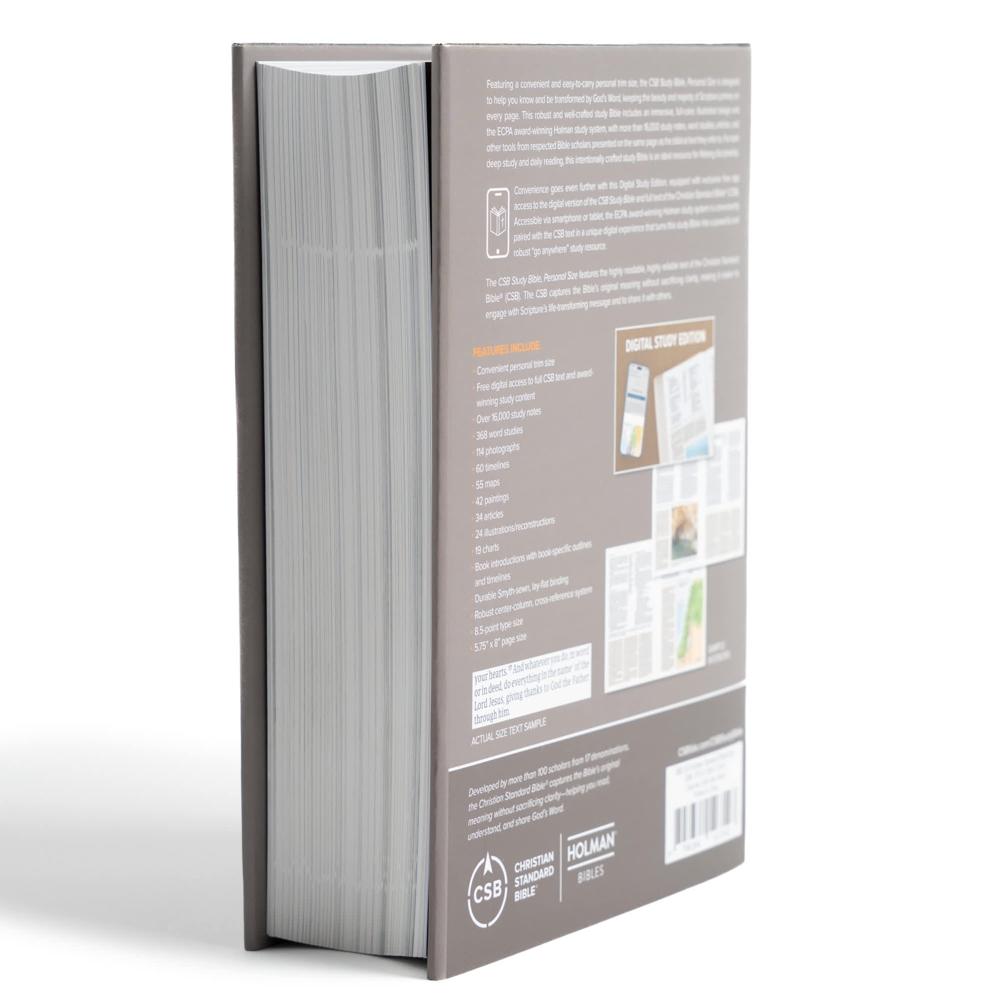 slide 15 of 16 for CSB Study Bible, Personal Size, Digital Study Edition, Charcoal Cloth Over Board