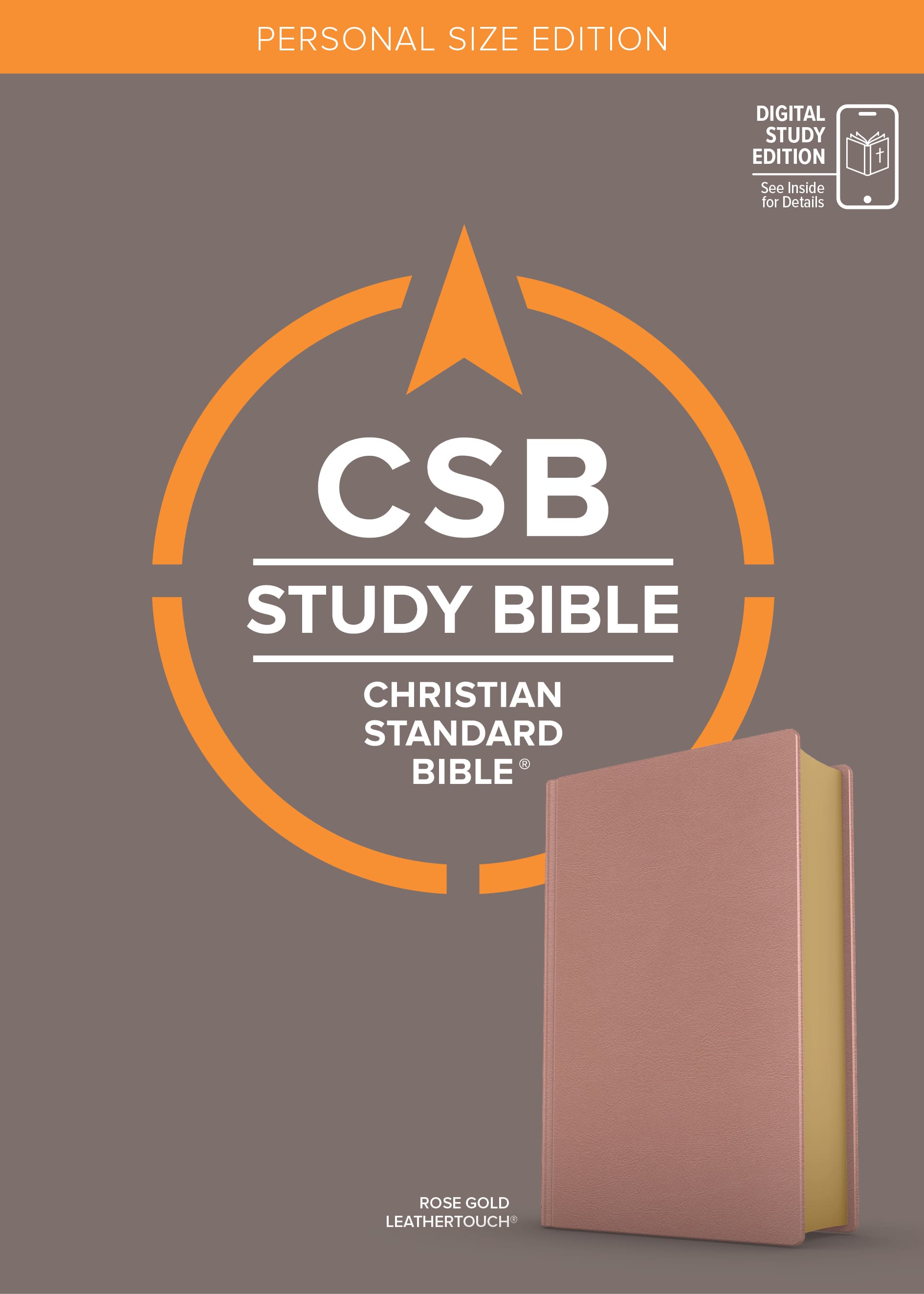 slide 2 of 11 for CSB Study Bible, Personal Size, Digital Study Edition, Rose Gold LeatherTouch
