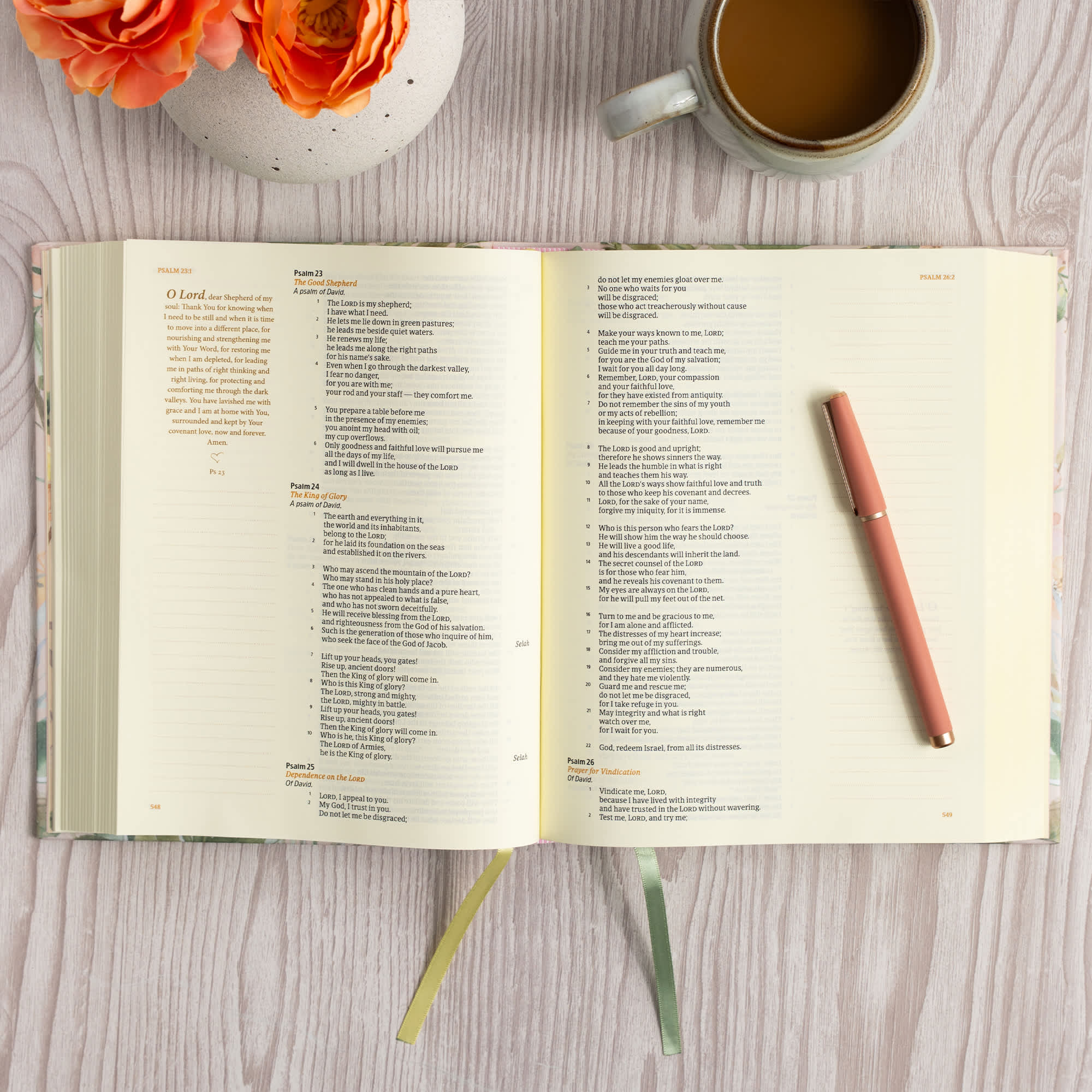slide 5 of 13 for CSB Notetaking Bible, Revive Our Hearts Edition, Floral Cloth Over Board