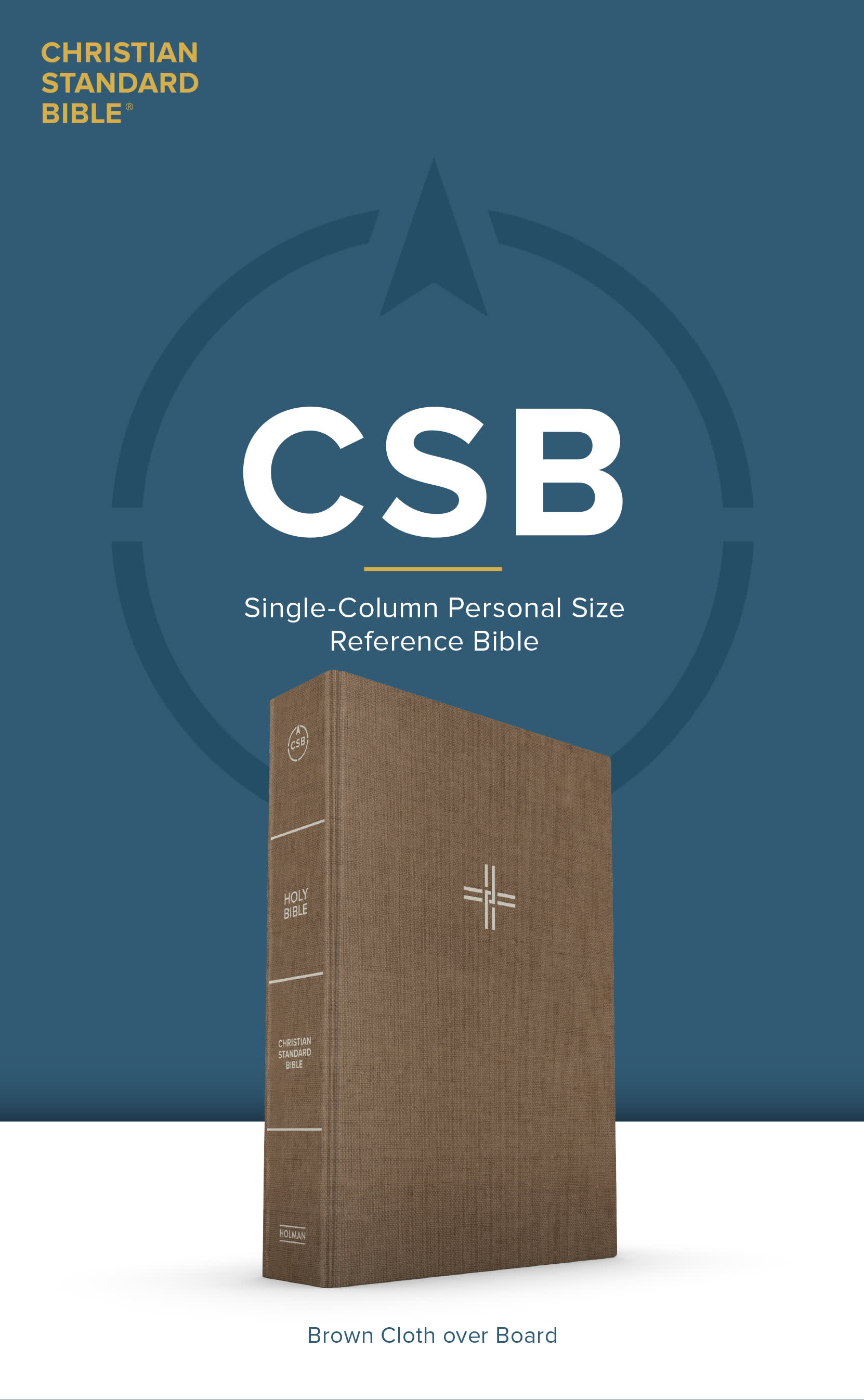 slide 2 of 2 for CSB Single-Column Personal Size Reference Bible, Brown Cloth Over Board
