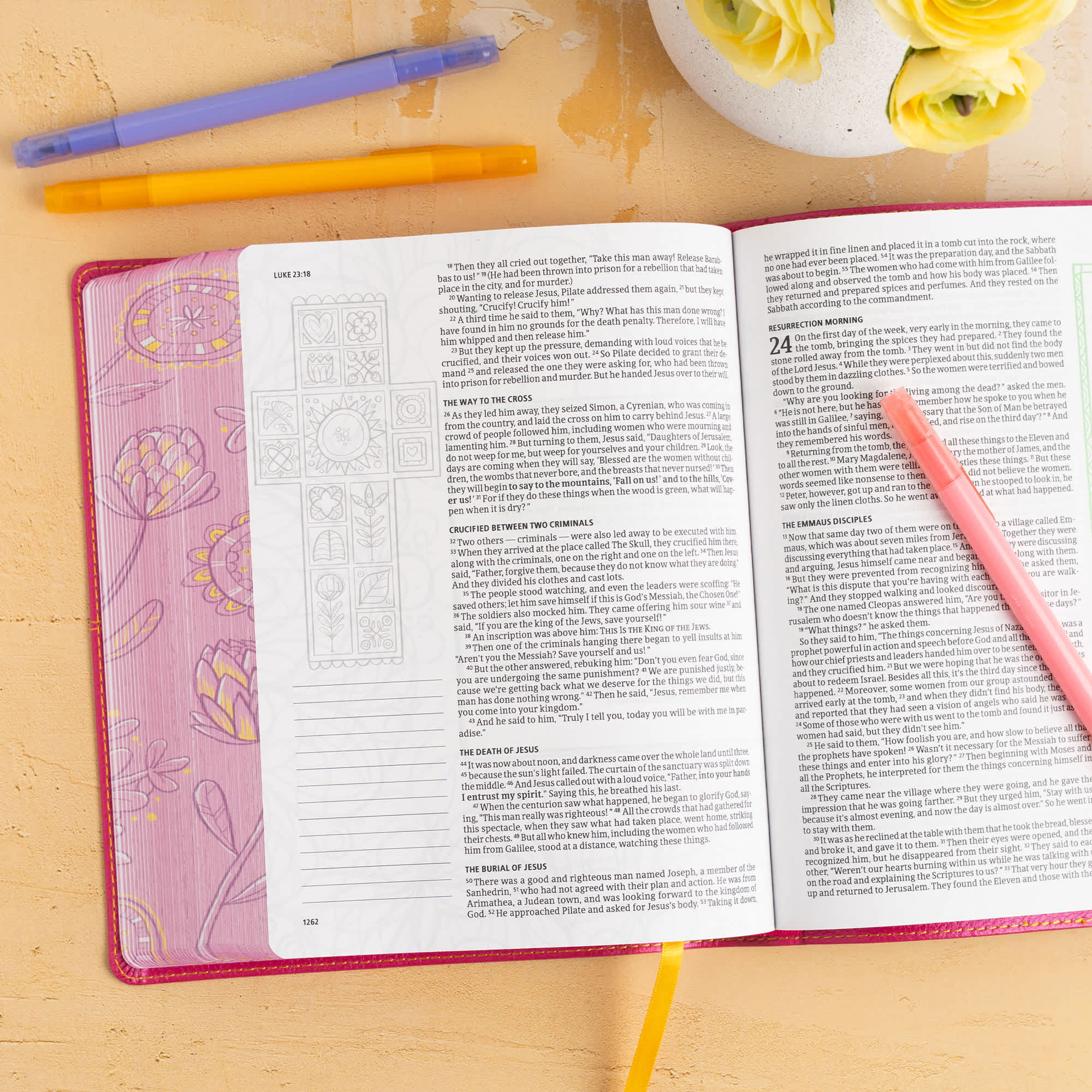 slide 7 of 10 for CSB Journal and Draw Bible for Kids, Pink LeatherTouch