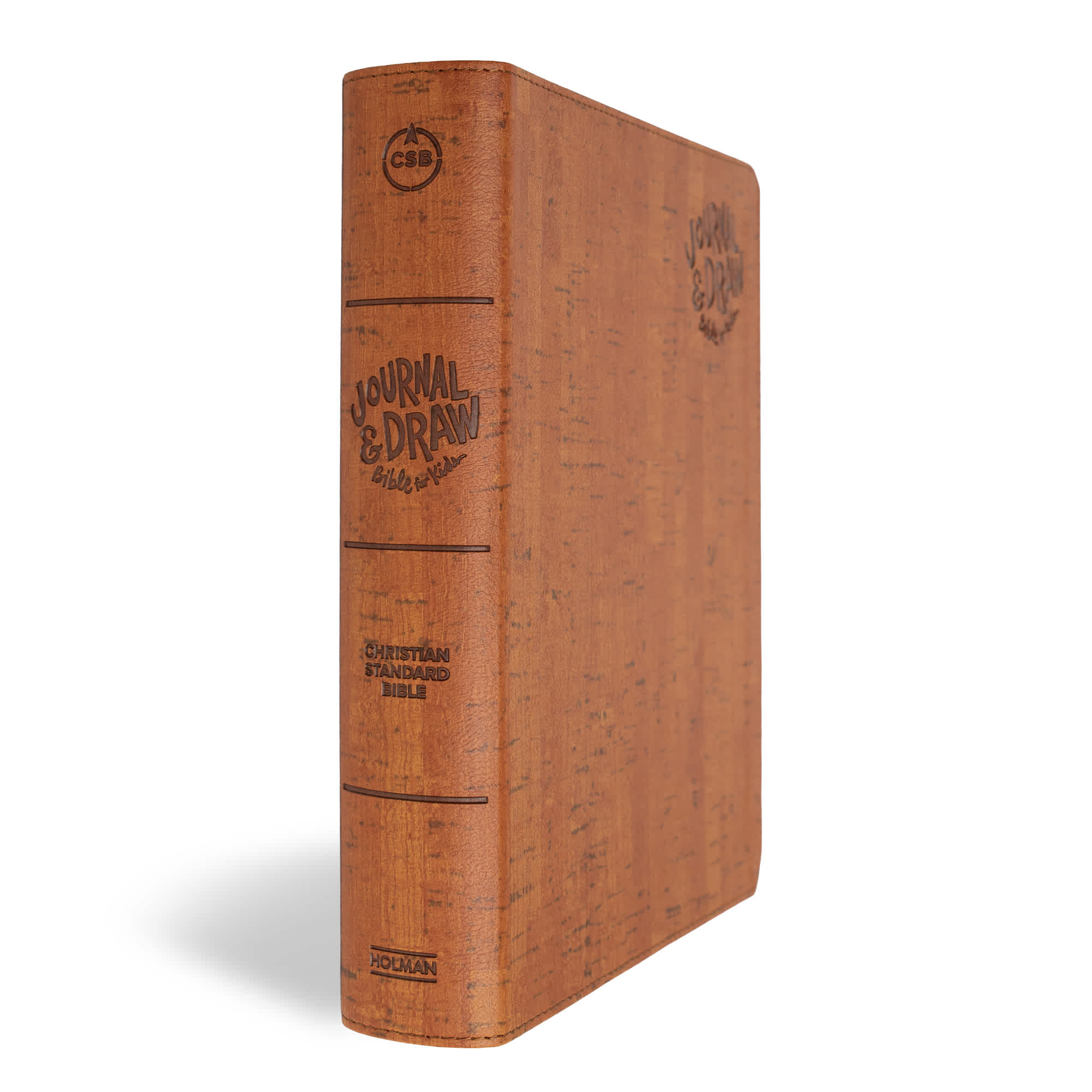 slide 2 of 10 for CSB Journal and Draw Bible for Kids, Brown Cork LeatherTouch