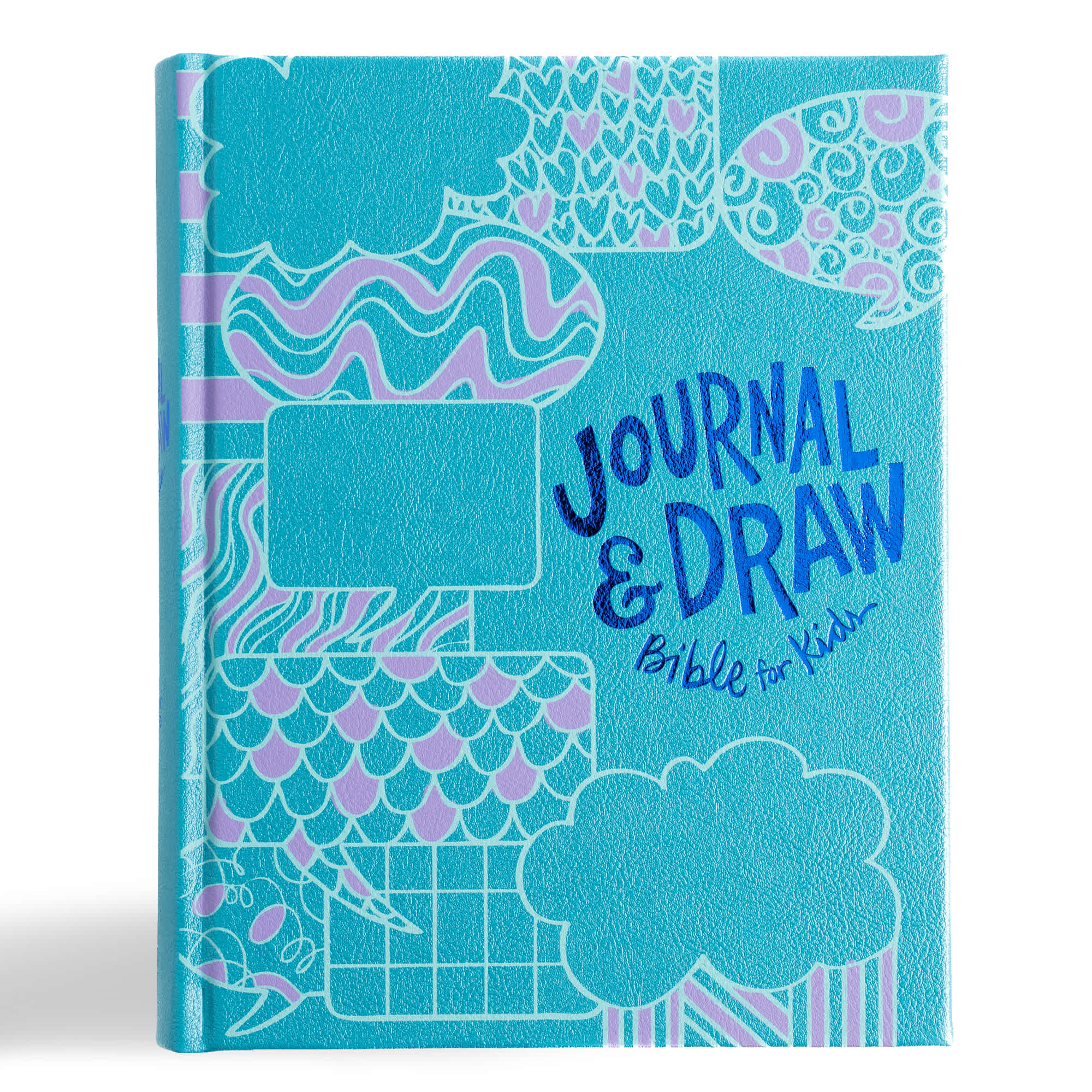 slide 1 of 10 for CSB Journal and Draw Bible for Kids, Teal LeatherTouch Over Board
