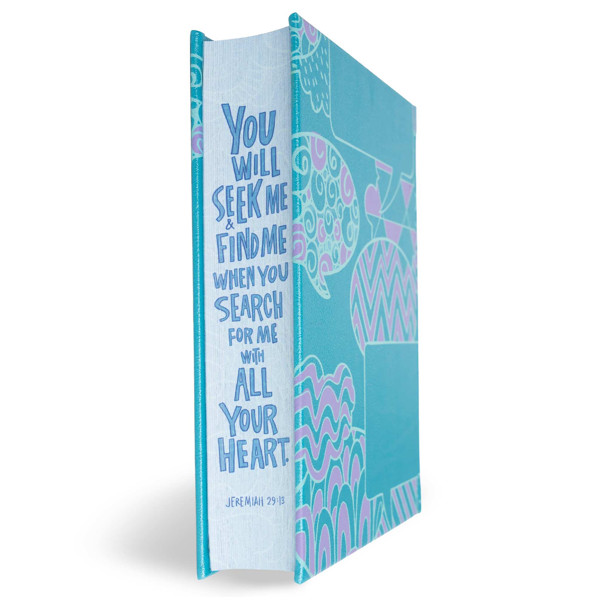 slide 3 of 10 for CSB Journal and Draw Bible for Kids, Teal LeatherTouch Over Board