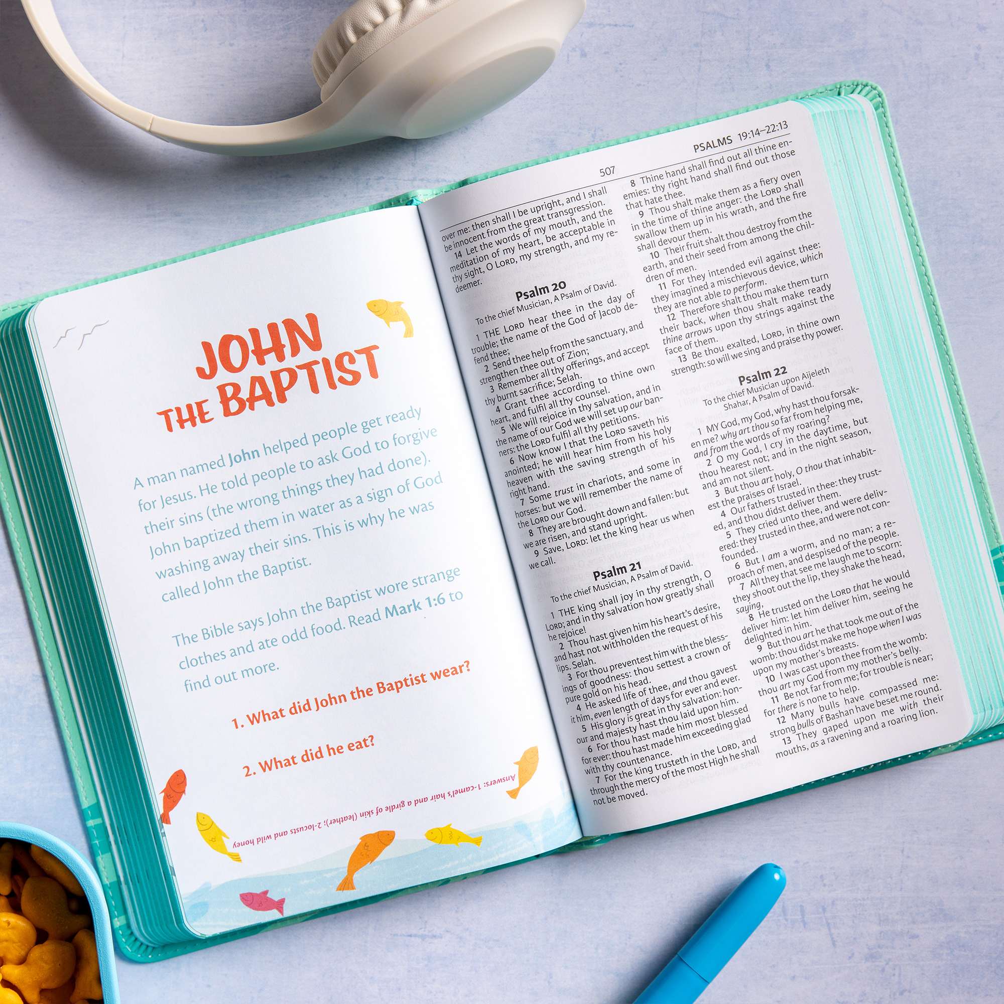 slide 7 of 16 for KJV Easy-for-Me Bible for Early Readers, Seafoam LeatherTouch