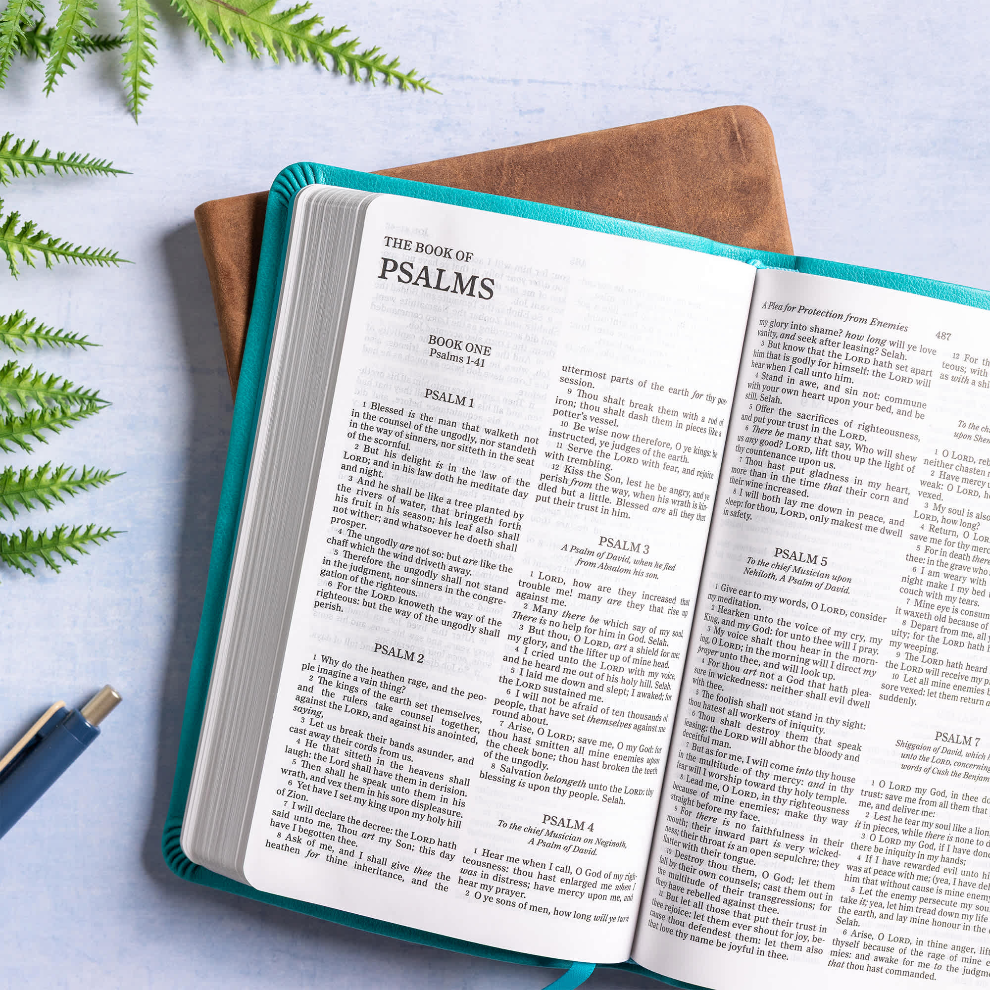 slide 5 of 11 for KJV Personal Size Bible, Teal LeatherTouch