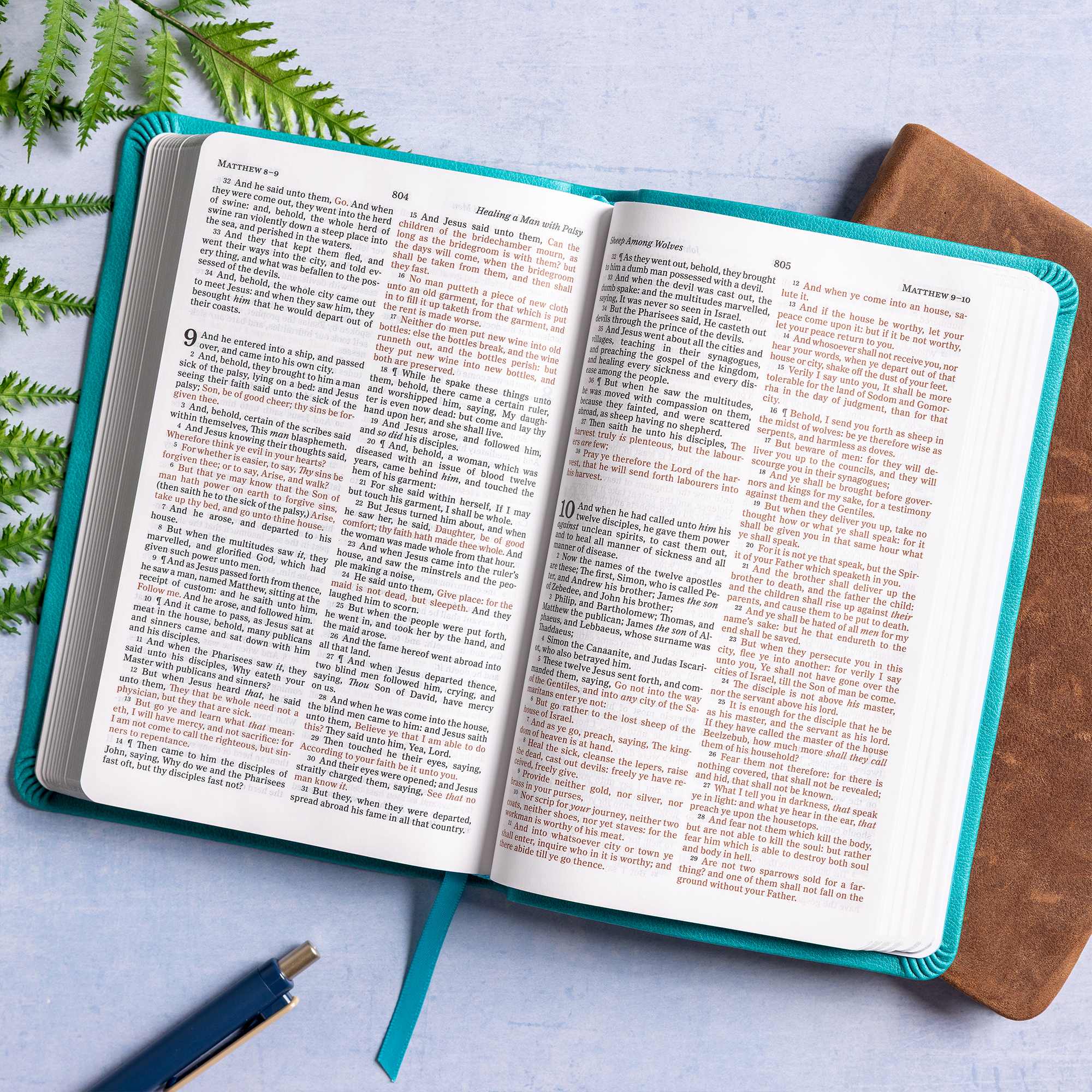slide 6 of 11 for KJV Personal Size Bible, Teal LeatherTouch