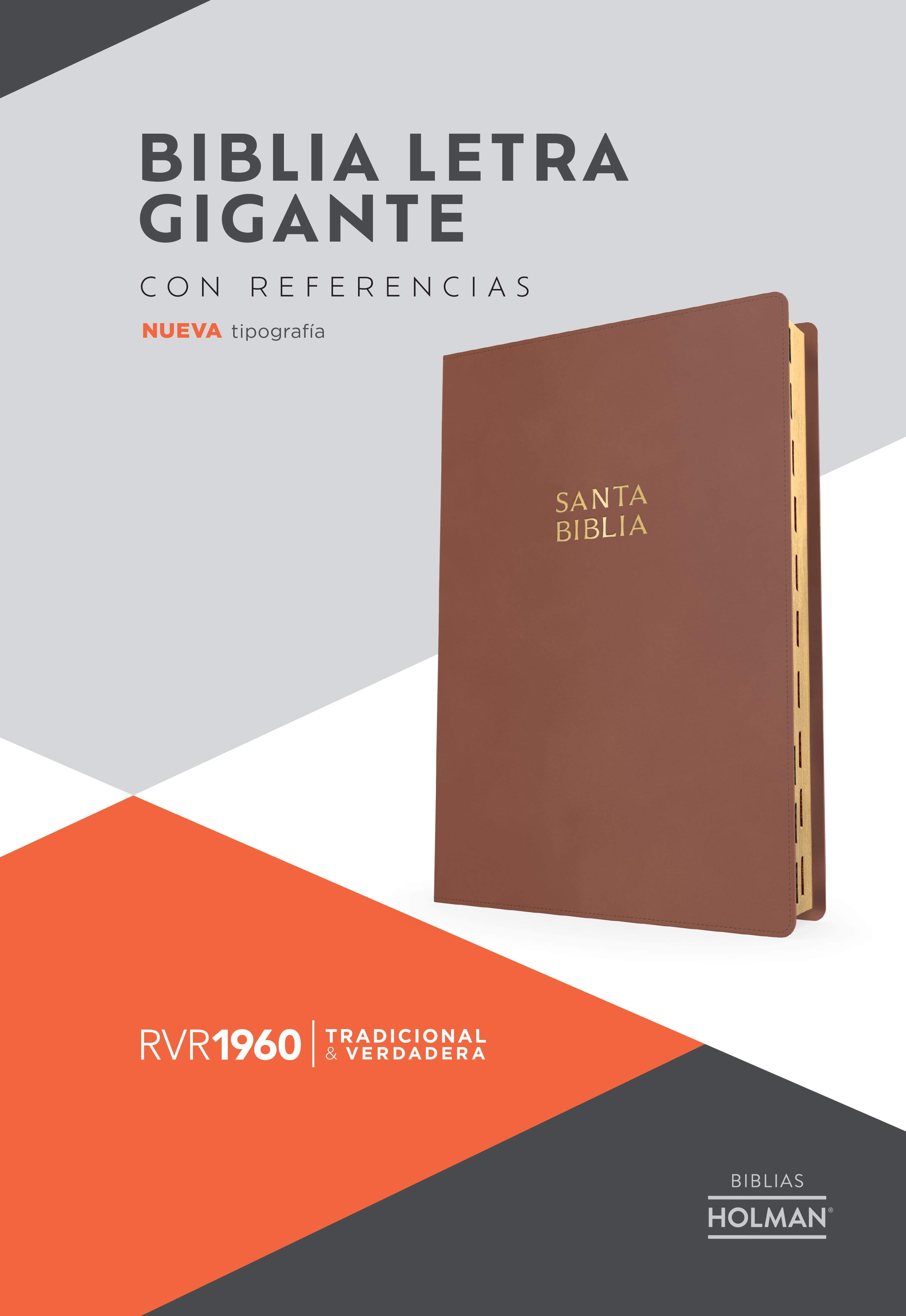 slide 3 of 3 for RVR 1960 Biblia letra gigante, café madera, símil piel, con índice