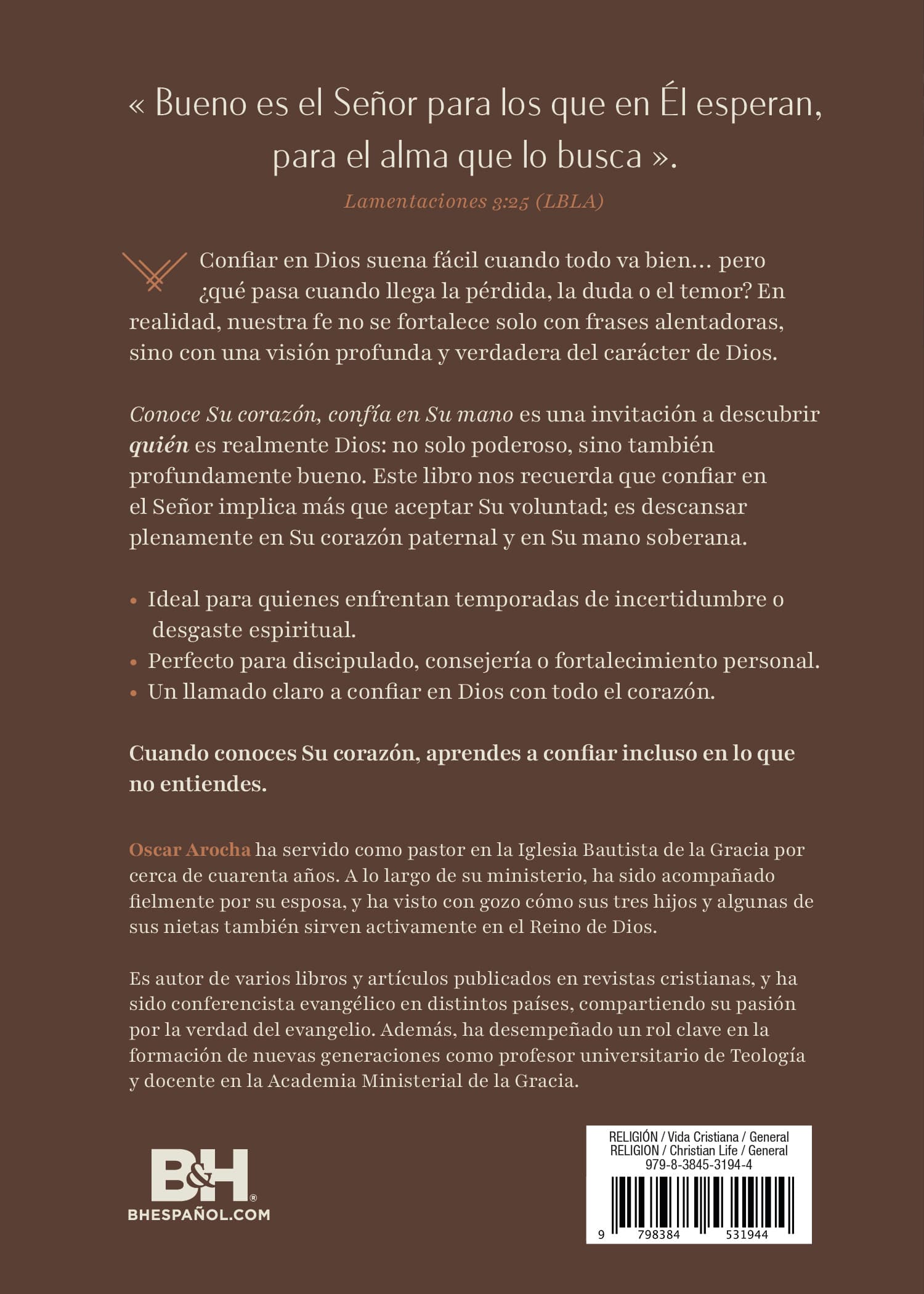 slide 2 of 2 for Conoce Su corazón, confía en Su mano