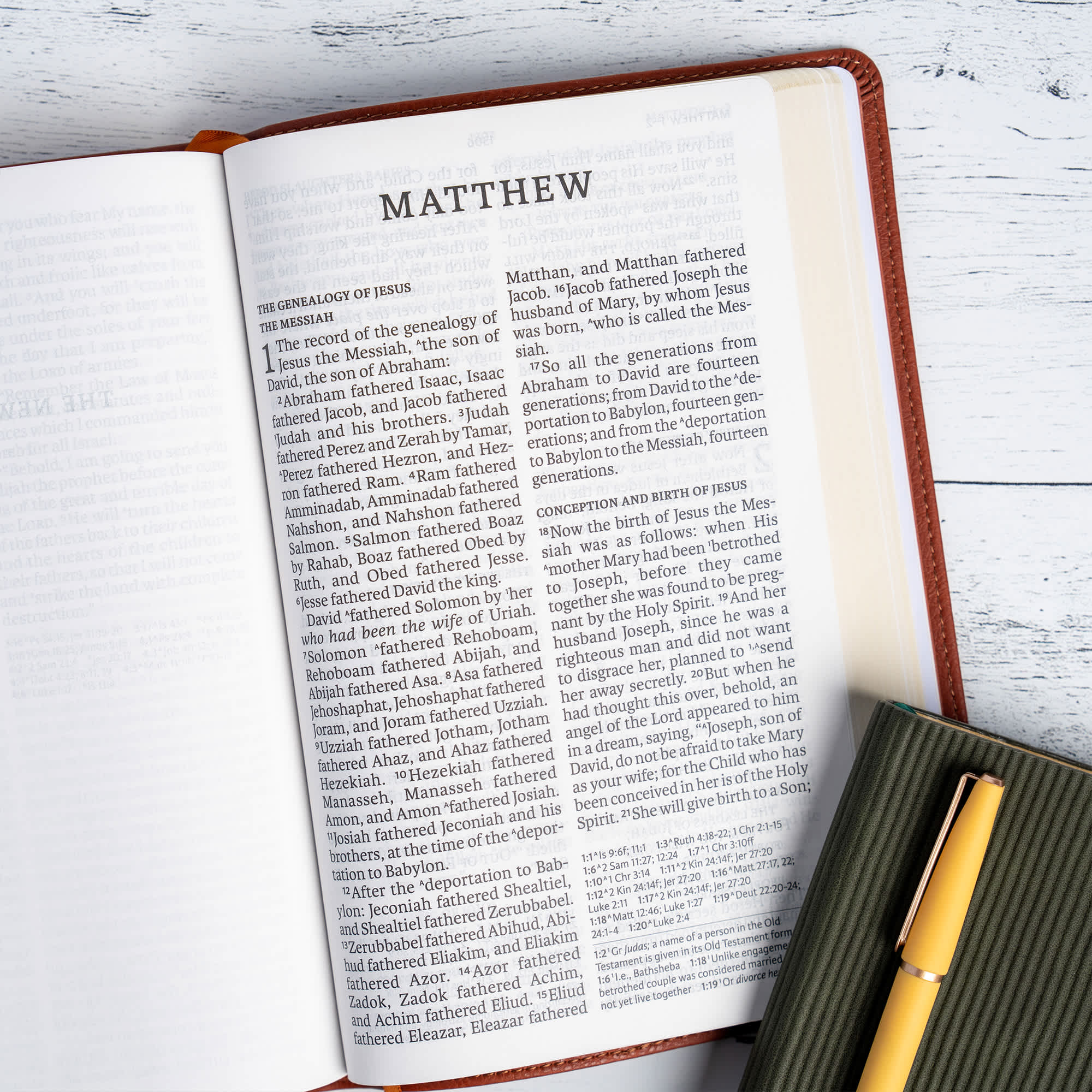 slide 7 of 11 for NASB Personal Size Giant Print Bible, Burnt Sienna LeatherTouch